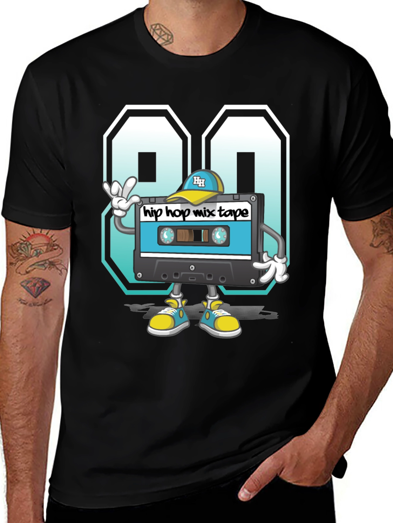 90s Hip Hop Mix Tape Graphic Tee