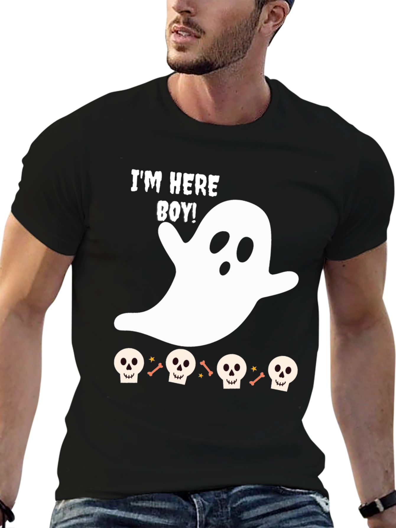 Halloween Ghost T-Shirt - Im Here Boy! Tee