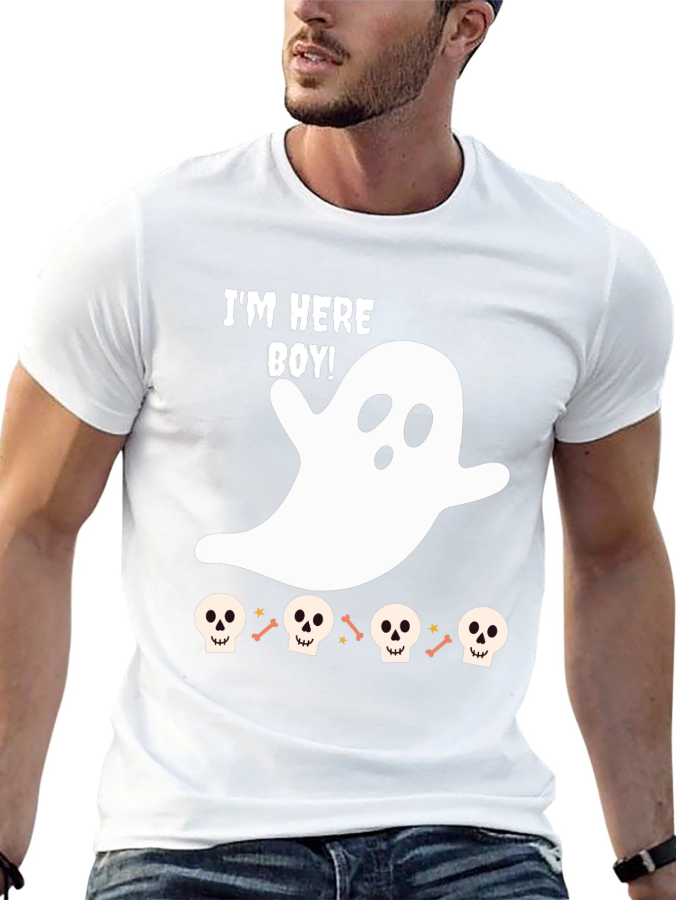 Halloween Ghost T-Shirt - Im Here Boy! Tee