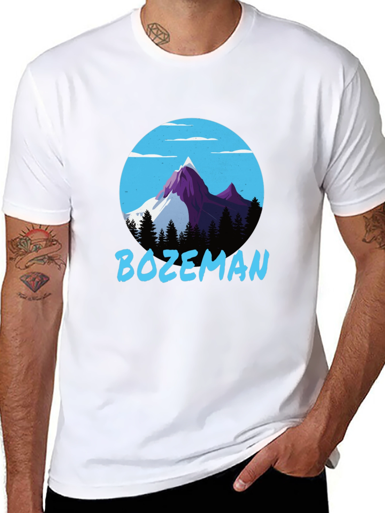 Bozeman Mountain Graphic Tee - Black