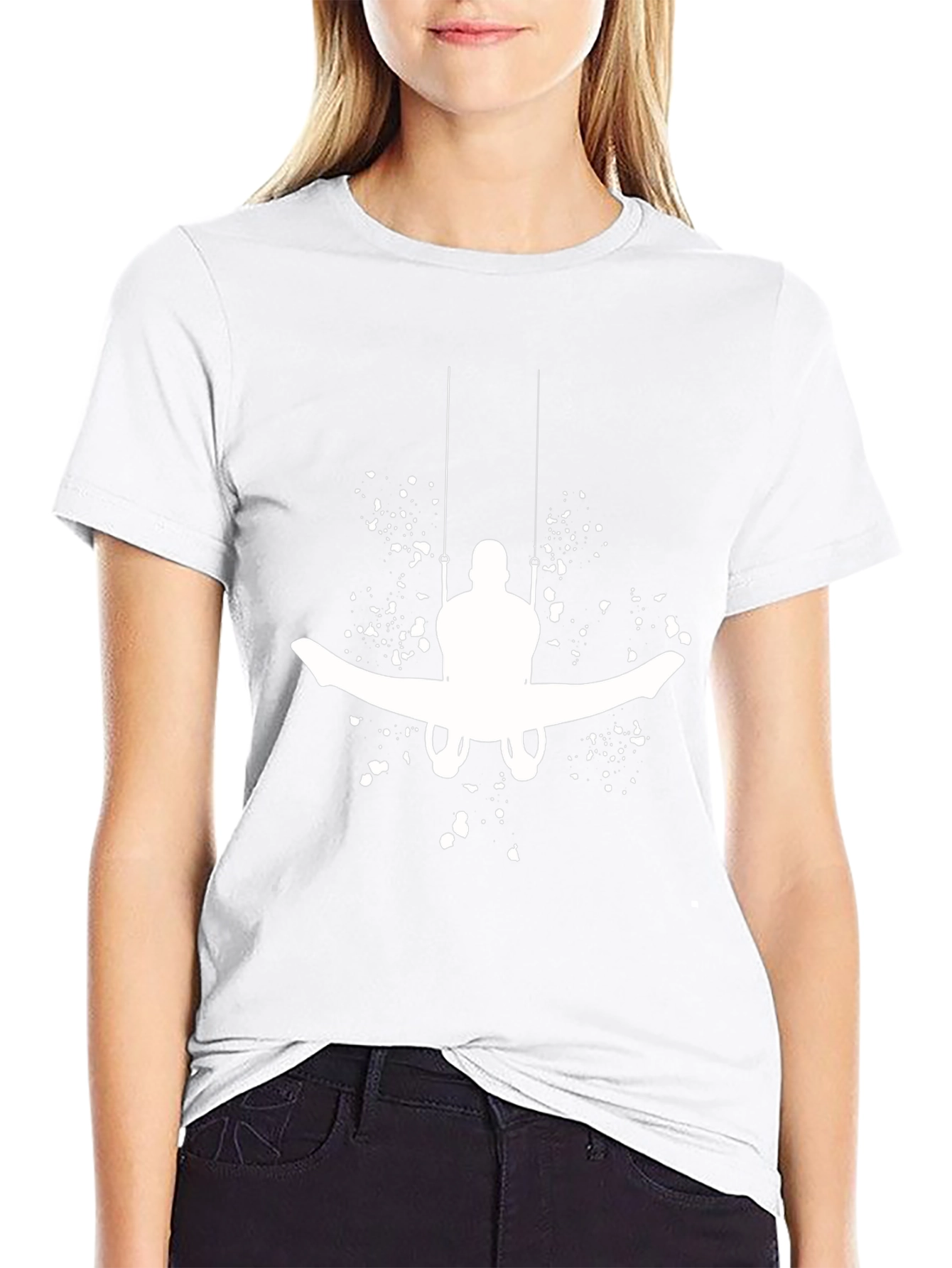 Gymnastics Still Rings Black Tee