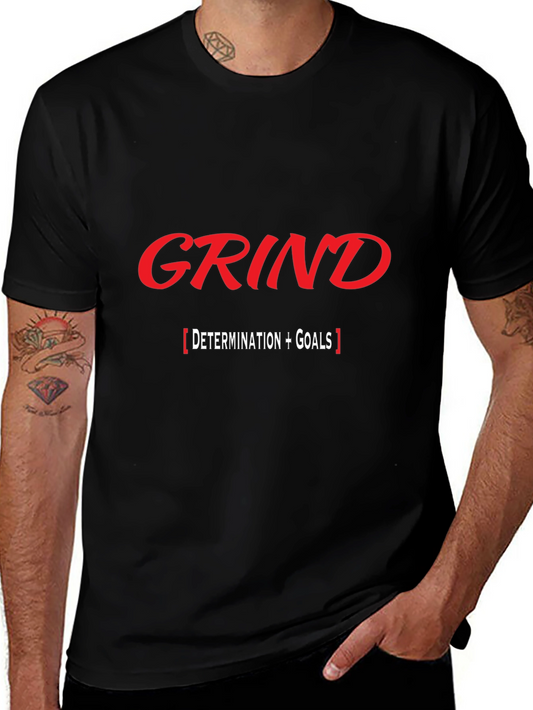 Grind Determination Goals Black T-Shirt