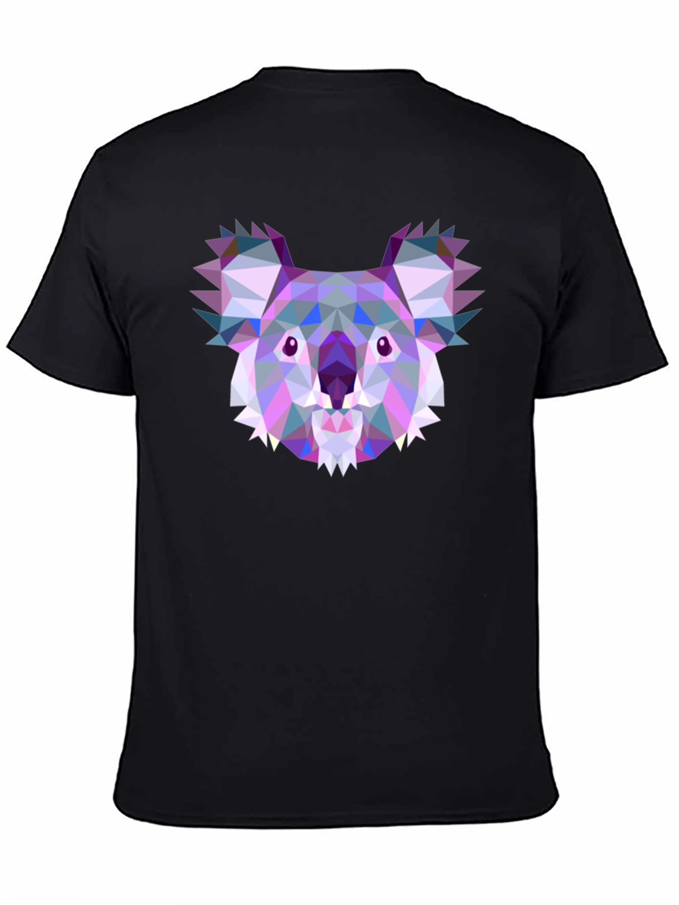 Geometric Koala Black T-Shirt