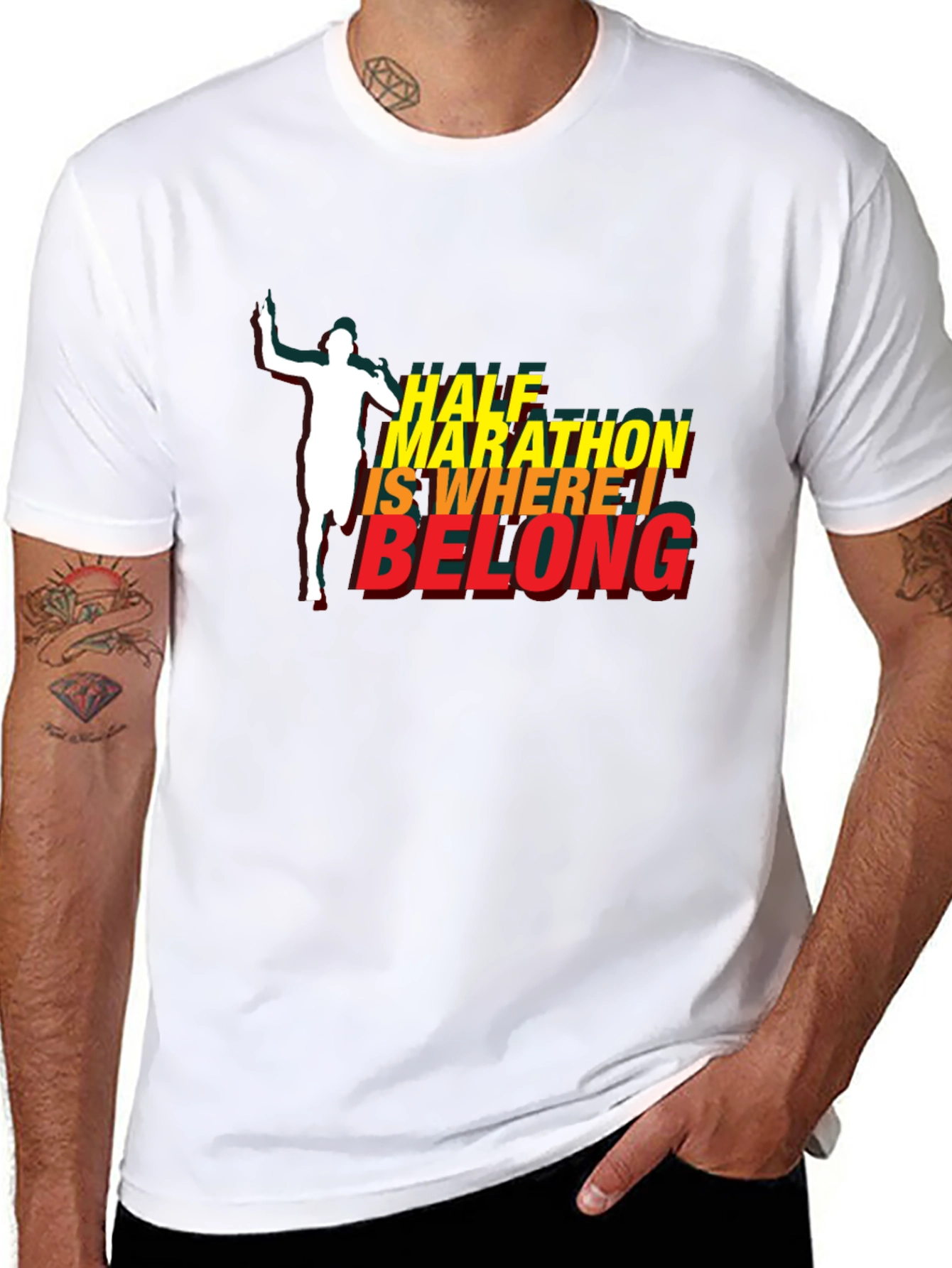 Half Marathon Runner Graphic T-Shirt