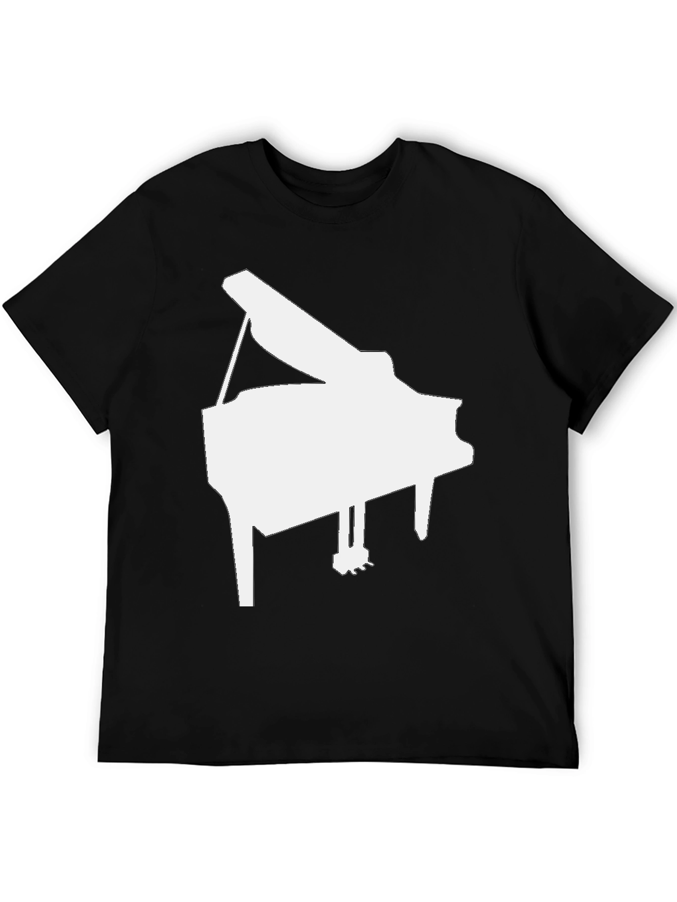 Grand Piano Graphic Tee - Music Lovers Black T-Shirt