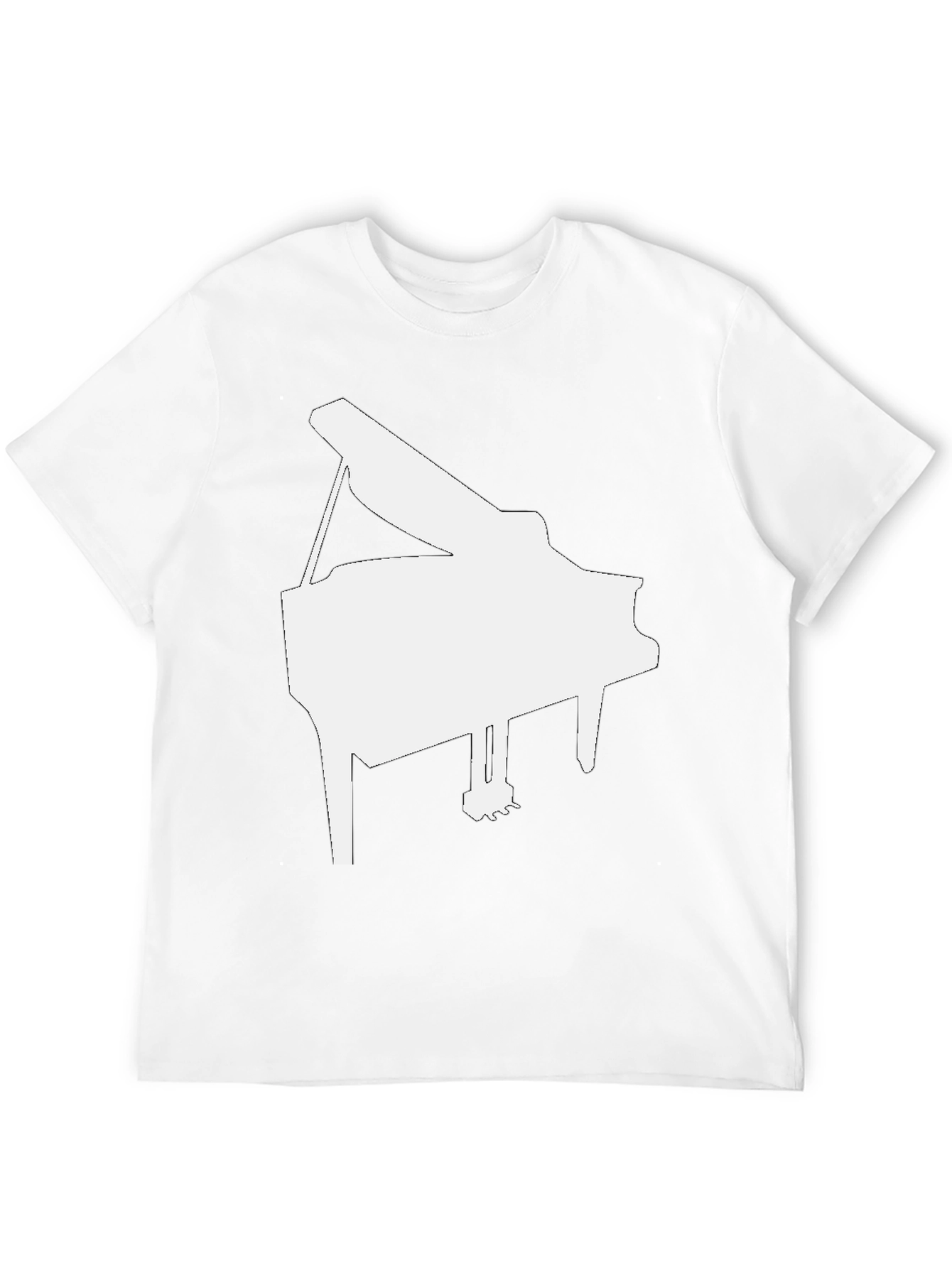 Grand Piano Graphic Tee - Music Lovers Black T-Shirt