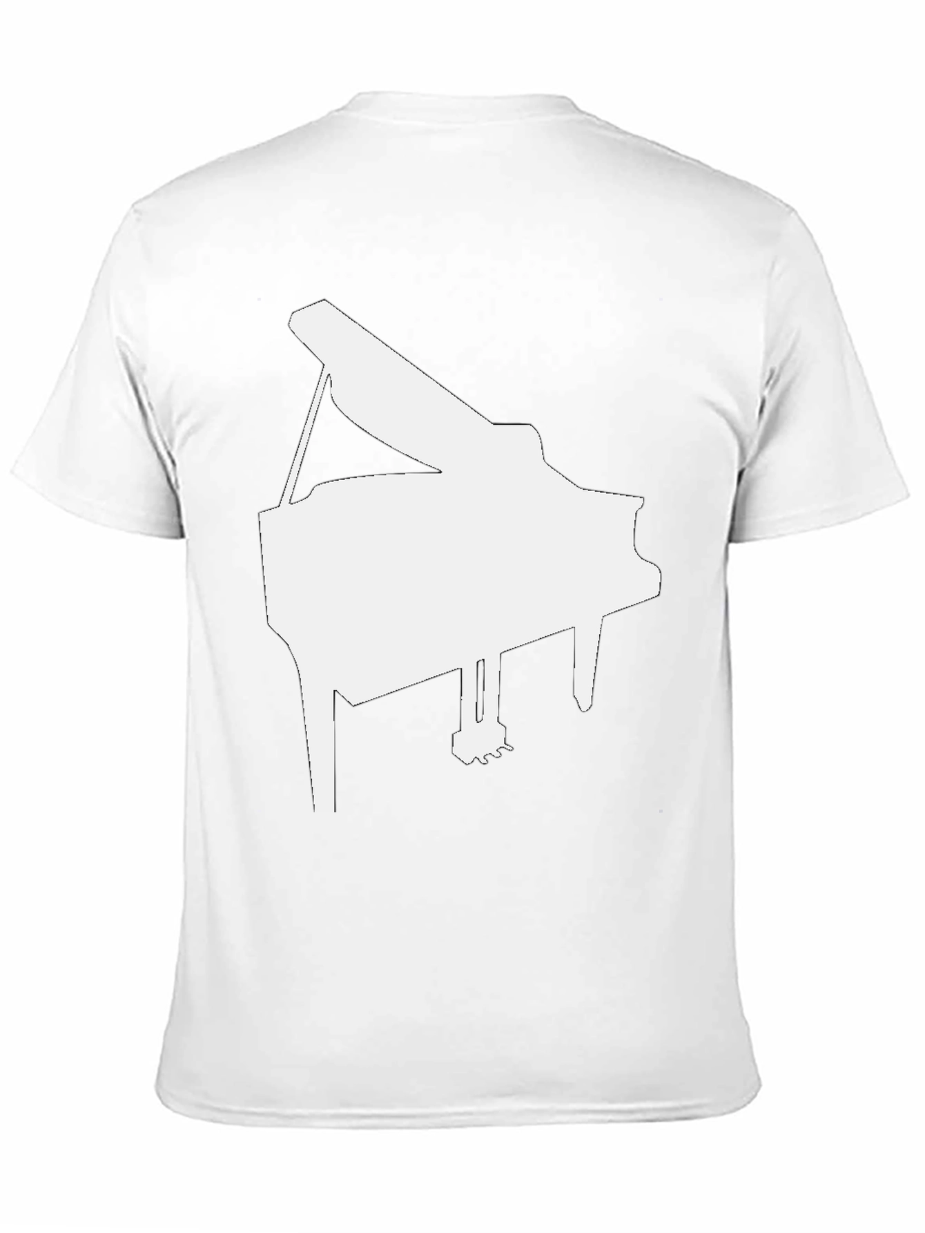 Grand Piano Graphic Tee - Music Lovers Black T-Shirt