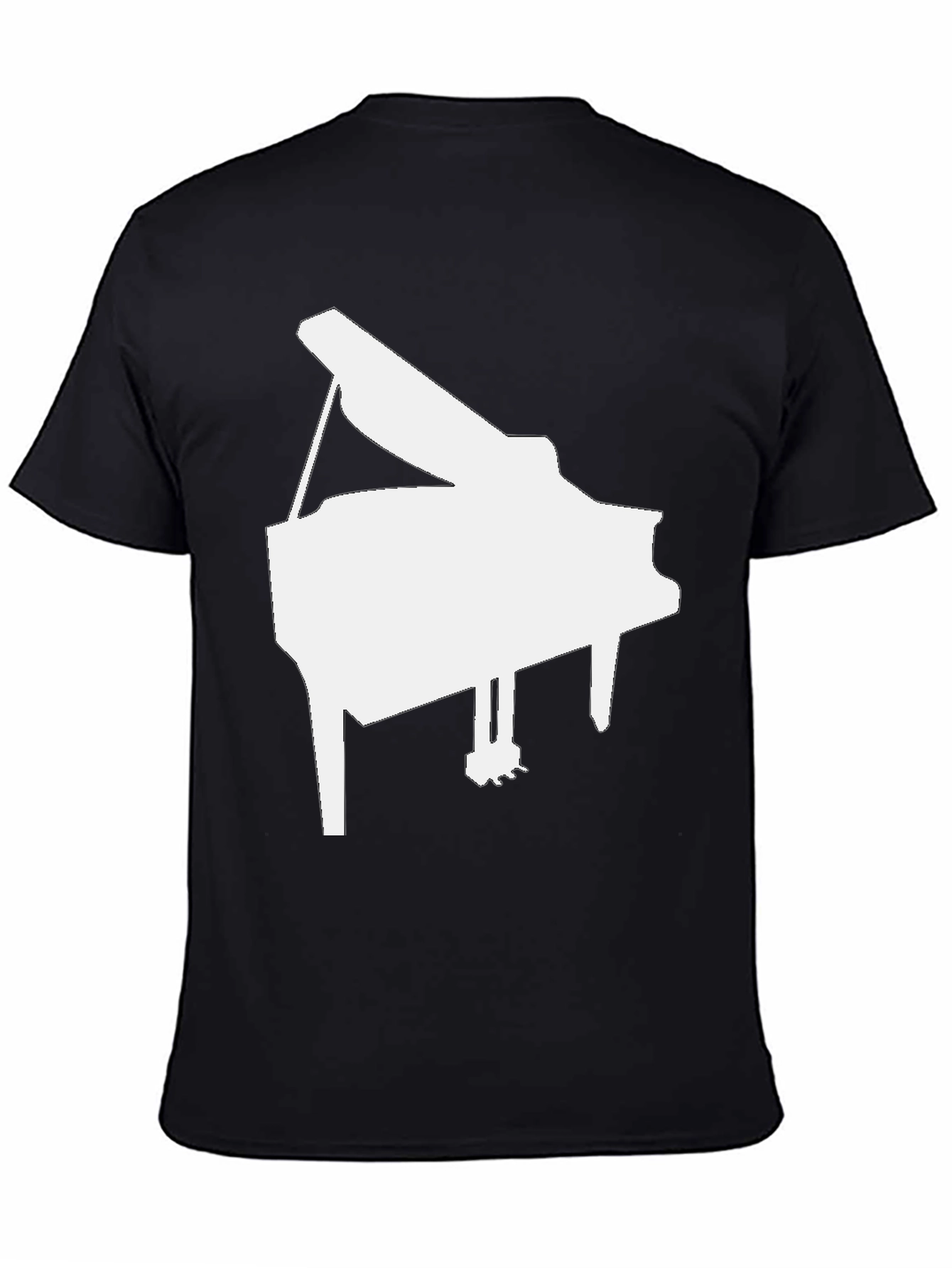 Grand Piano Graphic Tee - Music Lovers Black T-Shirt