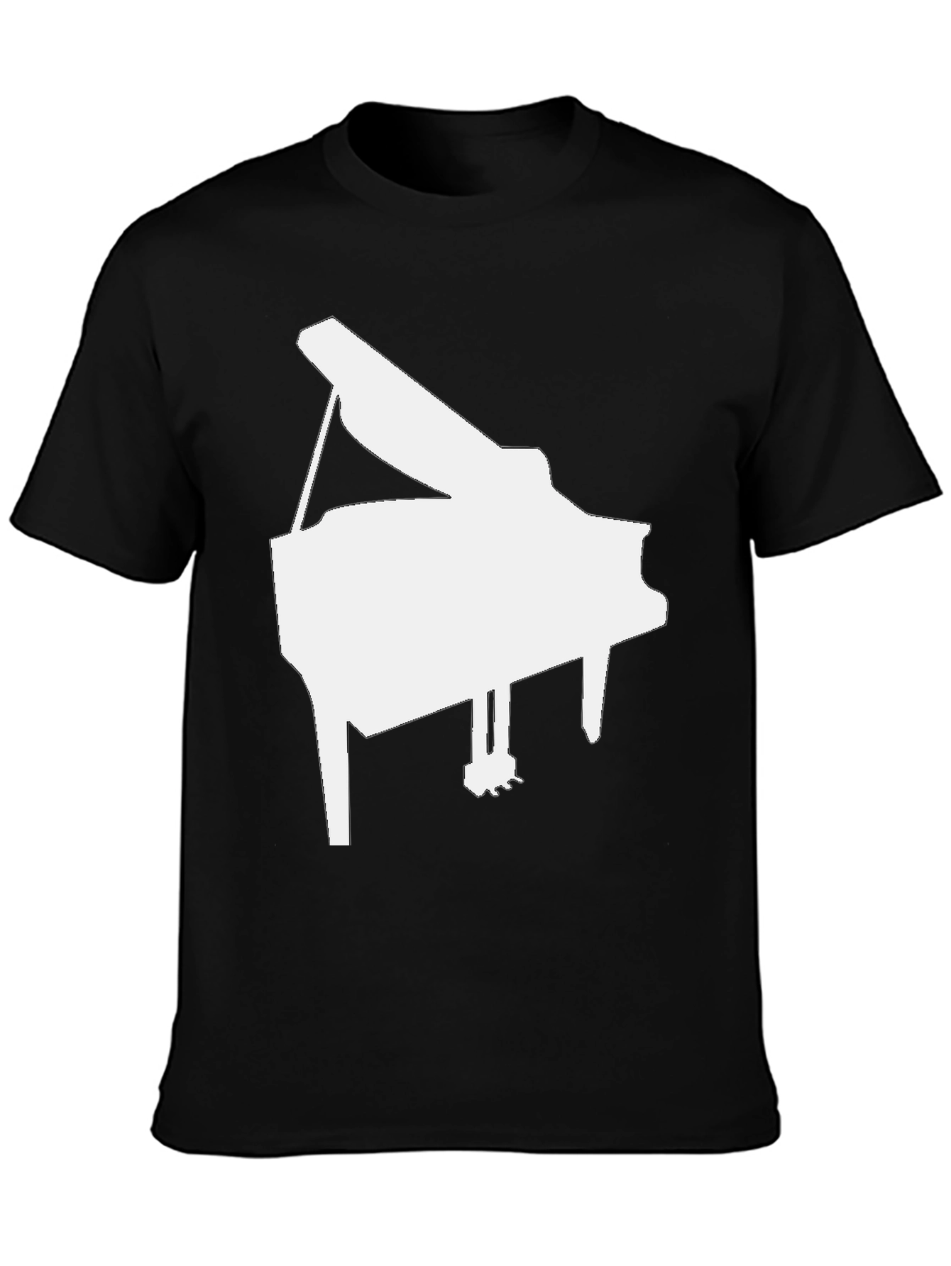 Grand Piano Graphic Tee - Music Lovers Black T-Shirt