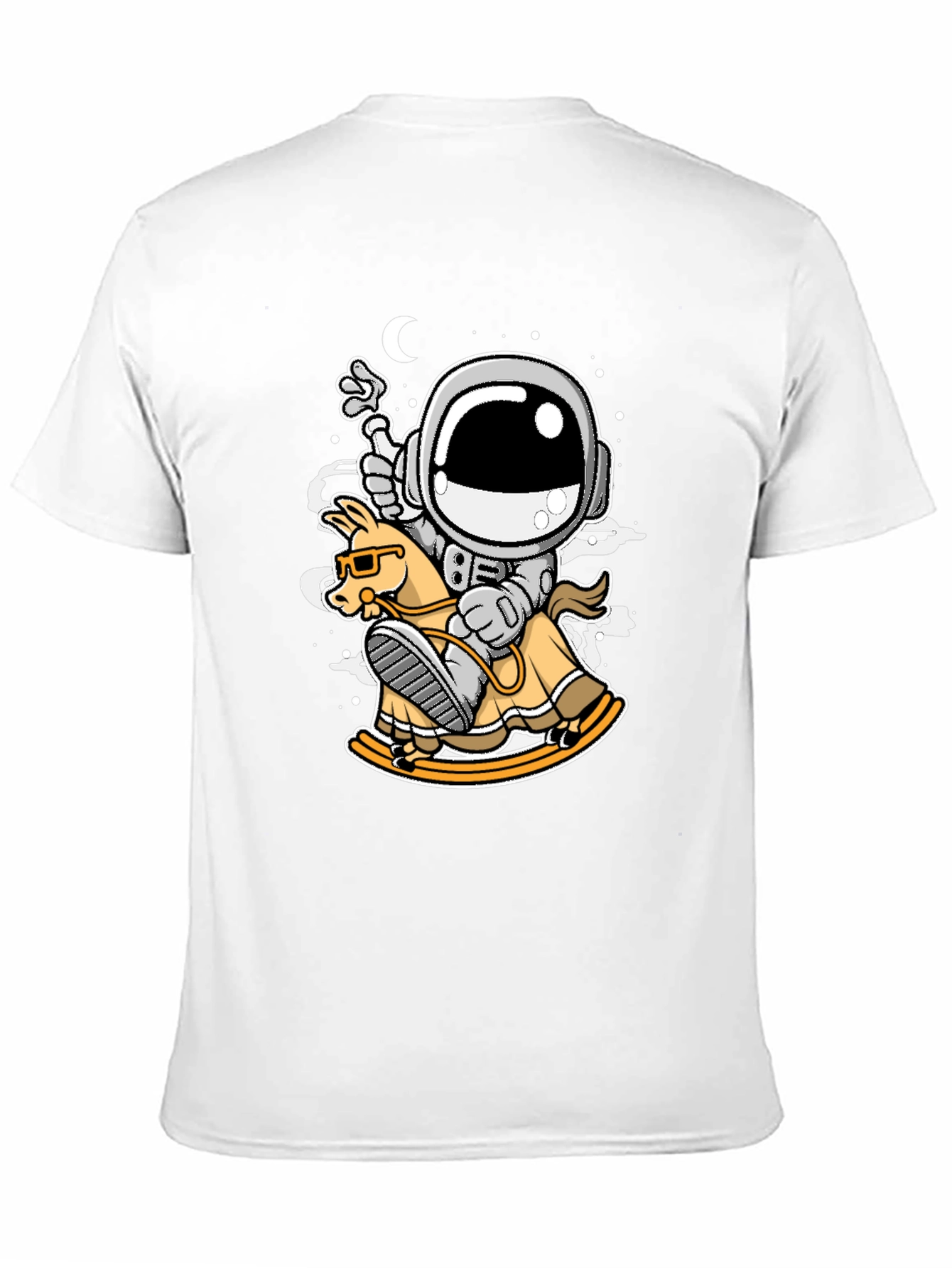 Astronaut Rocking Horse T-Shirt - Space Adventure Tee