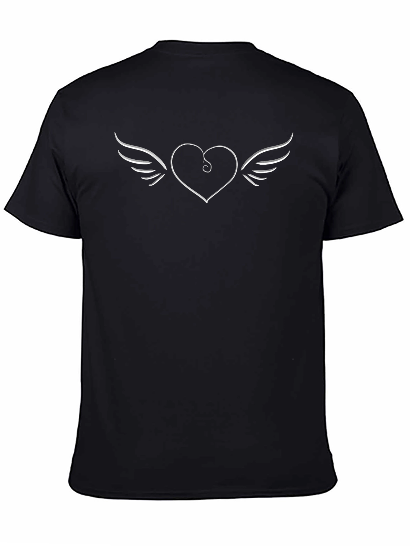 Heart with Wings Black T-Shirt