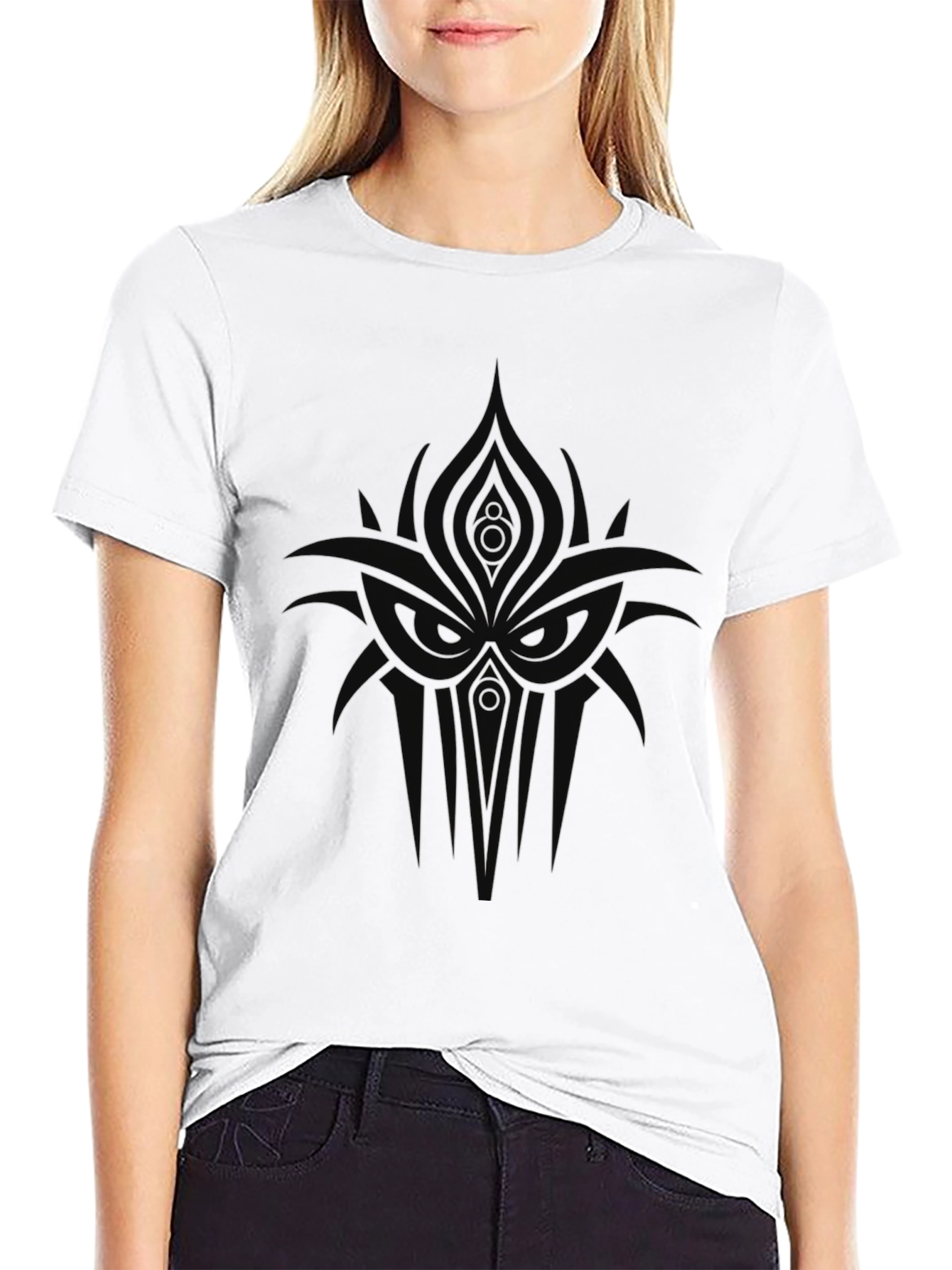 Abstract Graphic Print Black T-Shirt for Men