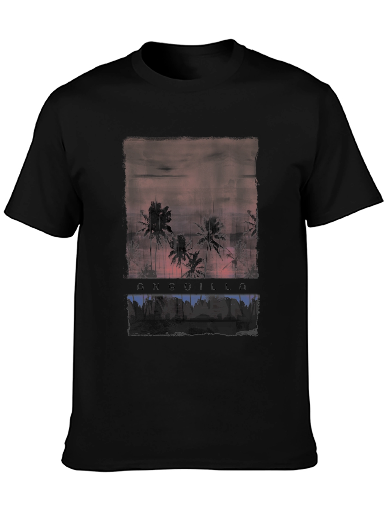 Anguilla Palm Tree Sunset T-Shirt