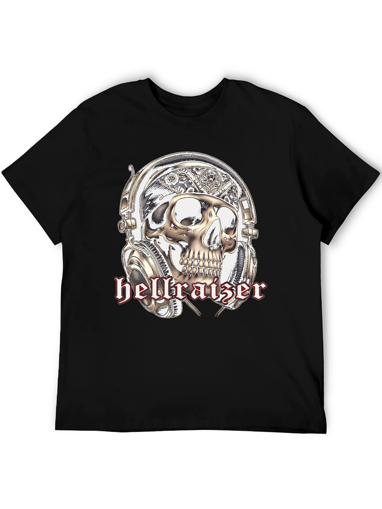 Hellraiser Skull Graphic Tee - Steampunk Style T-Shirt