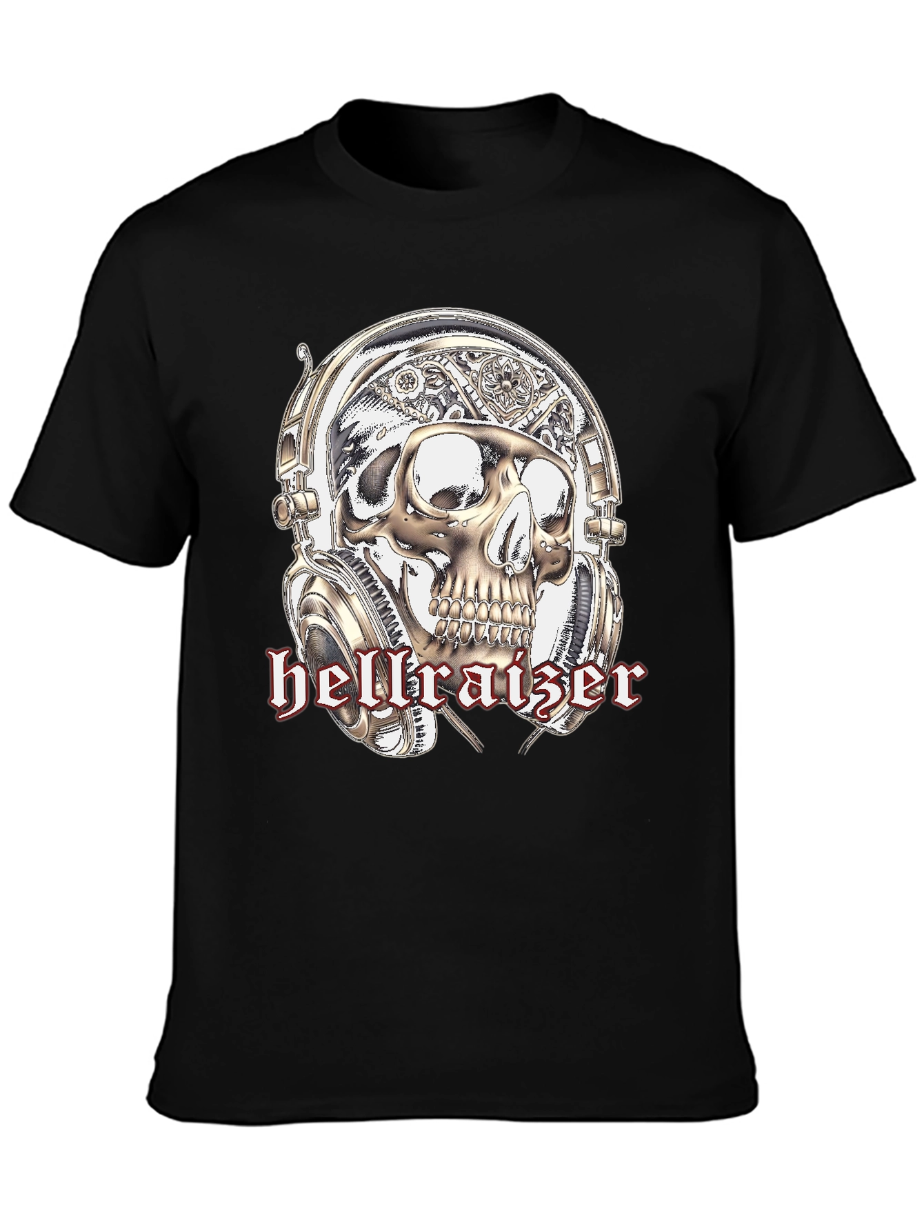 Hellraiser Skull Graphic Tee - Steampunk Style T-Shirt