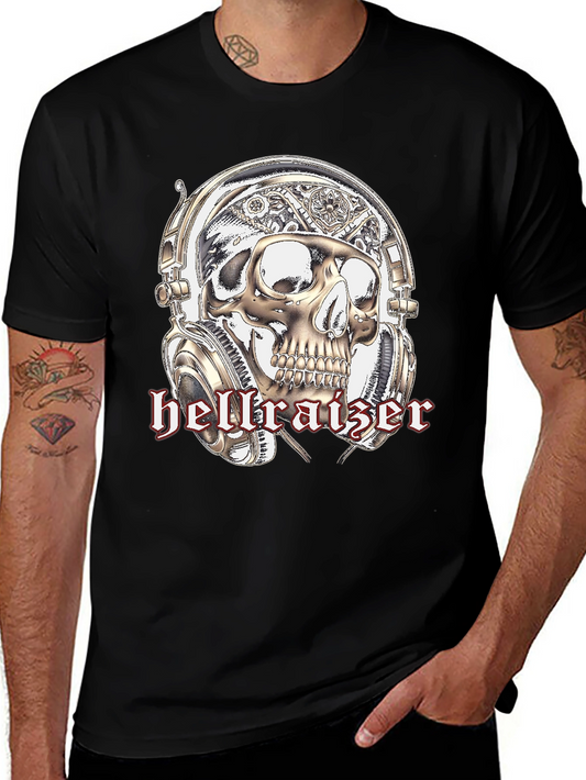 Hellraiser Skull Graphic Tee - Steampunk Style T-Shirt