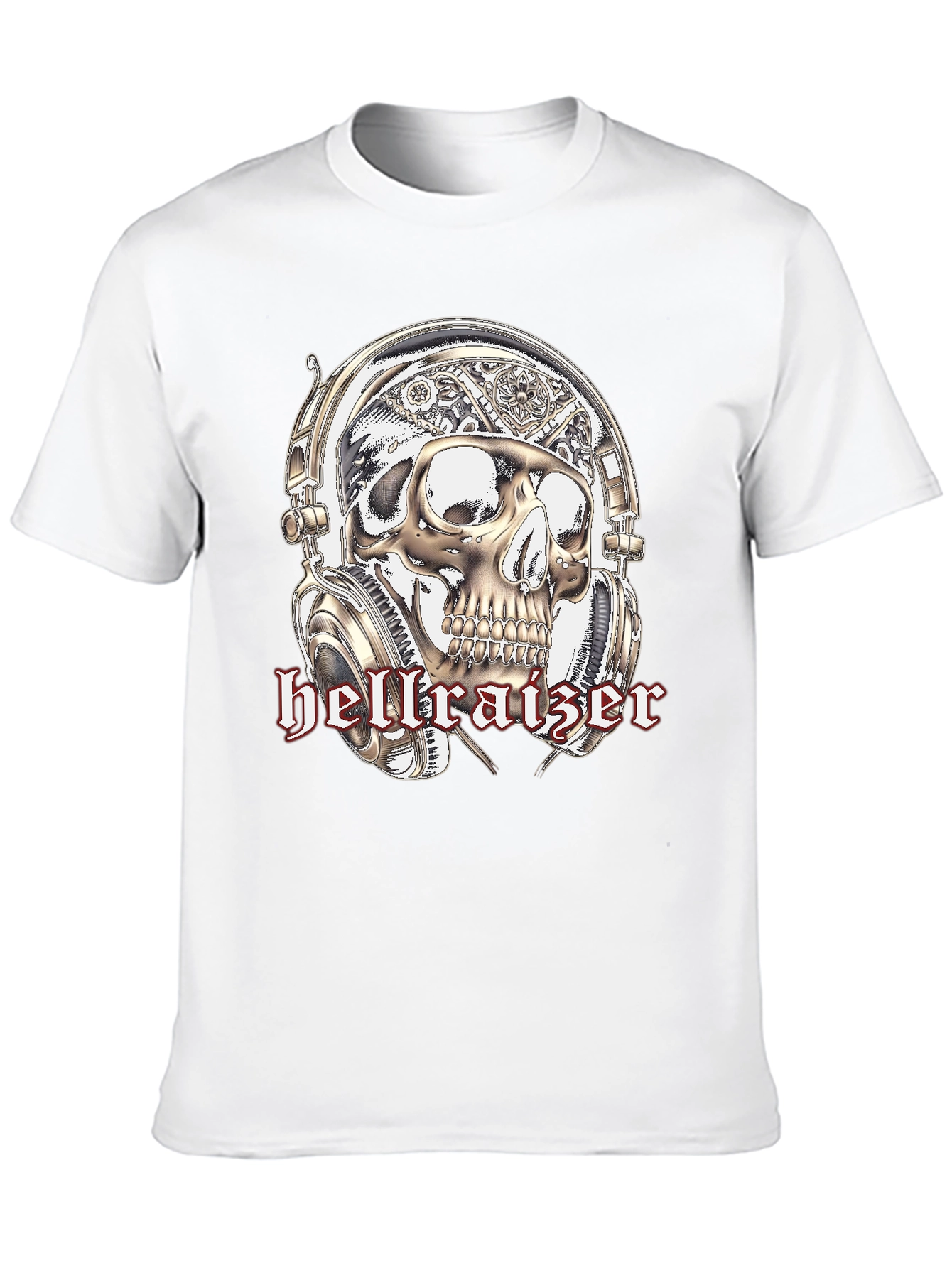Hellraiser Skull Graphic Tee - Steampunk Style T-Shirt