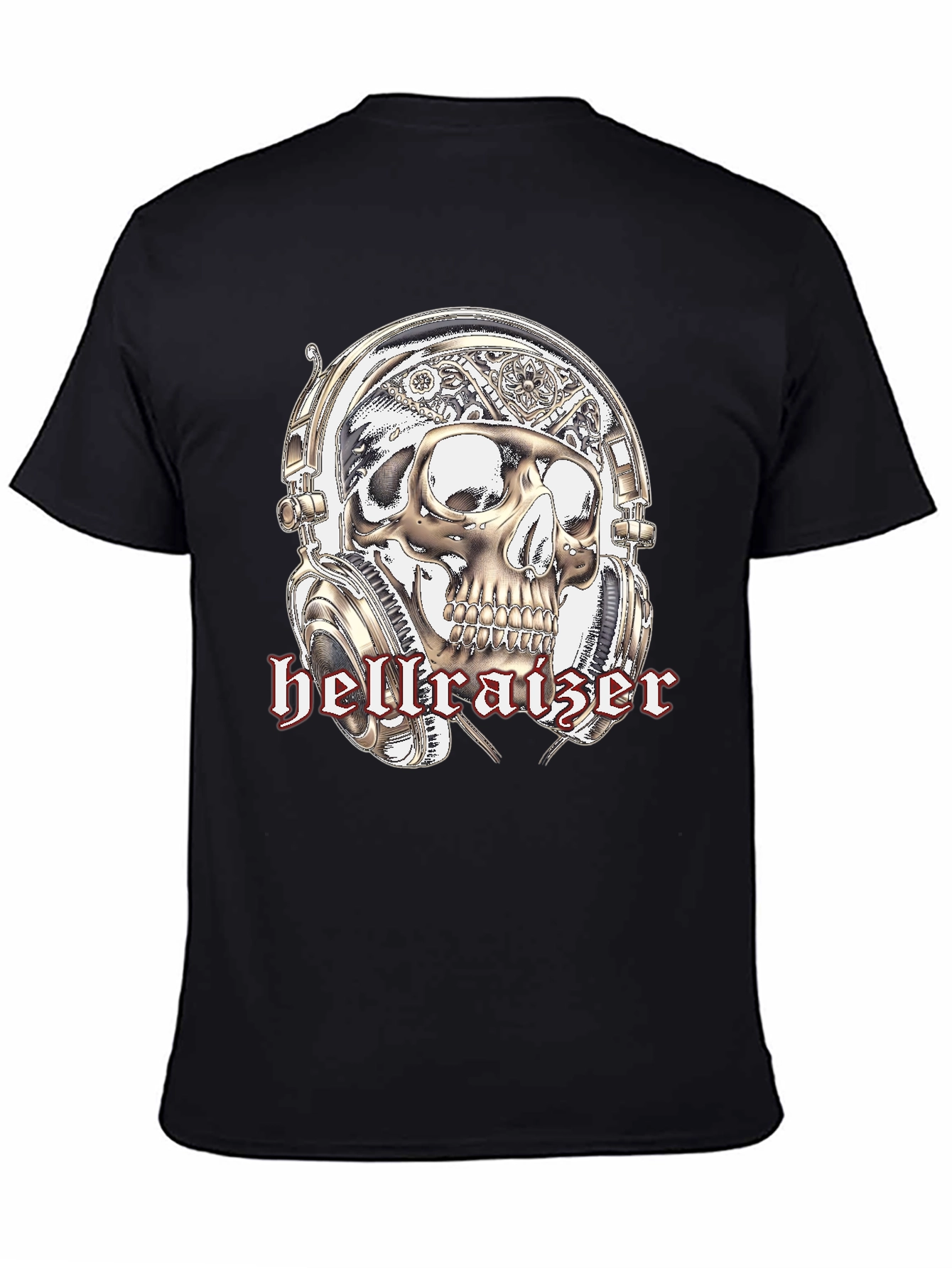 Hellraiser Skull Graphic Tee - Steampunk Style T-Shirt