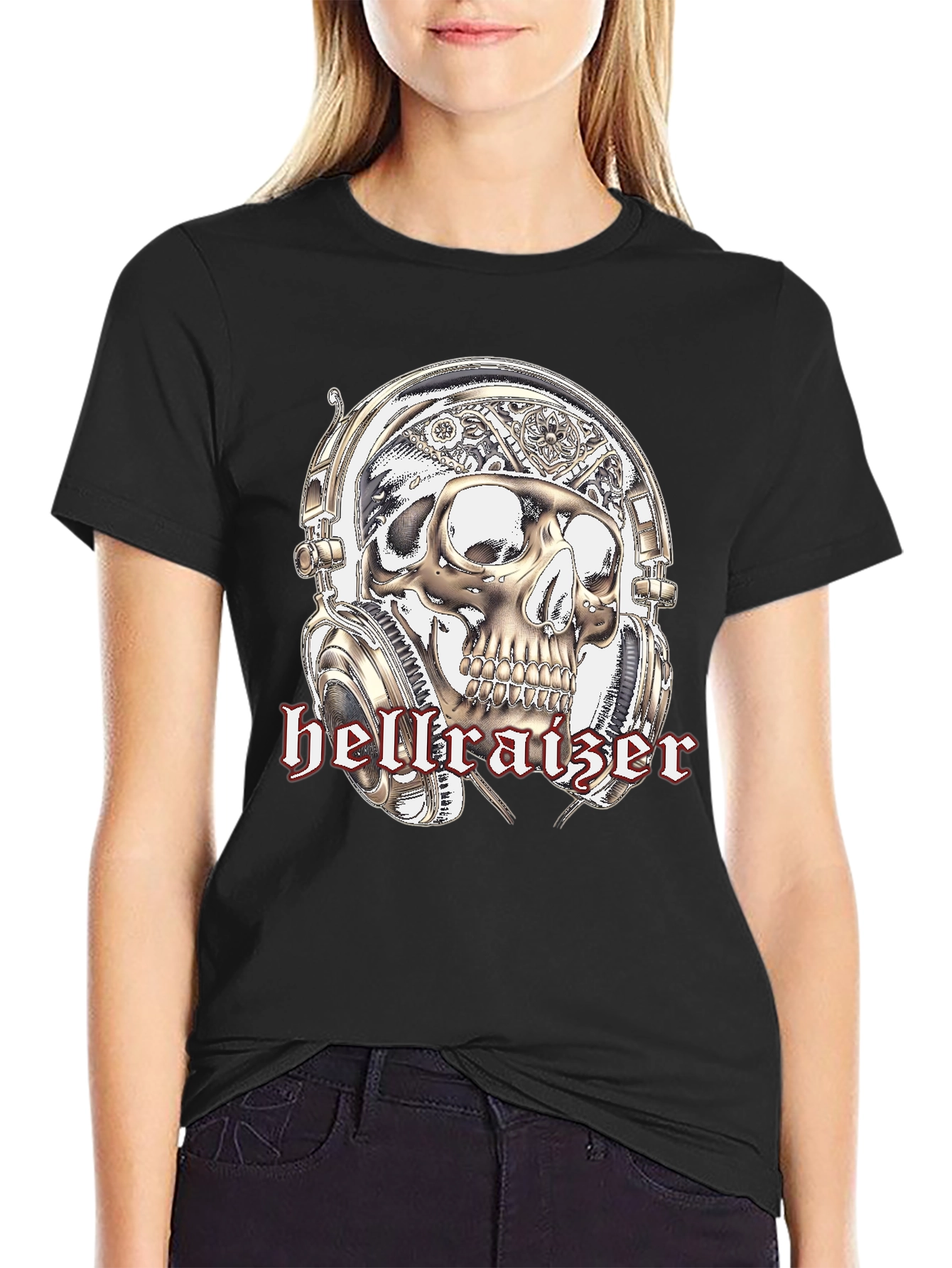Hellraiser Skull Graphic Tee - Steampunk Style T-Shirt