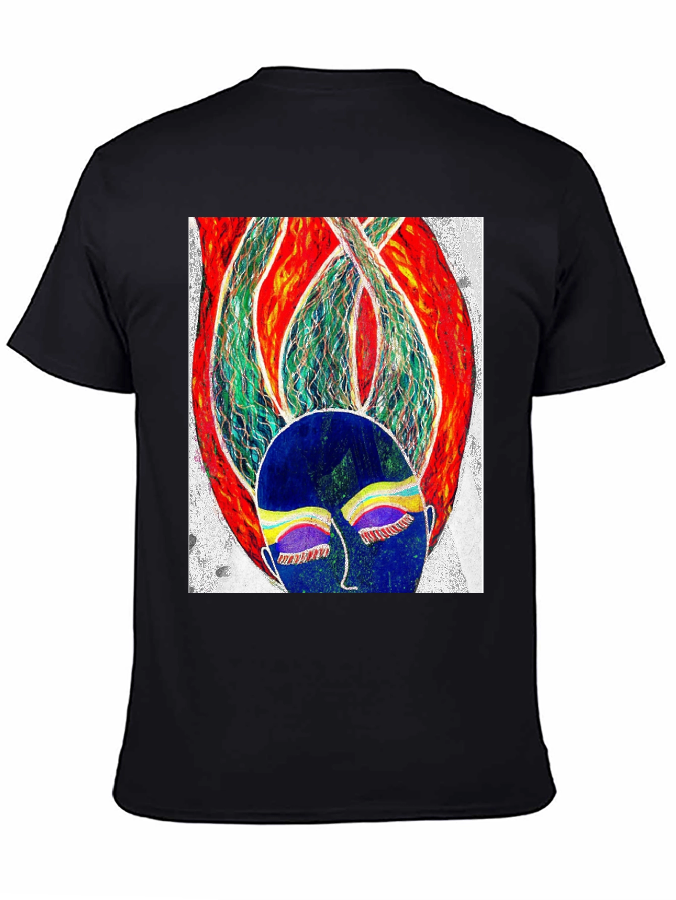Abstract Face Graphic Tee - Modern Art T-Shirt