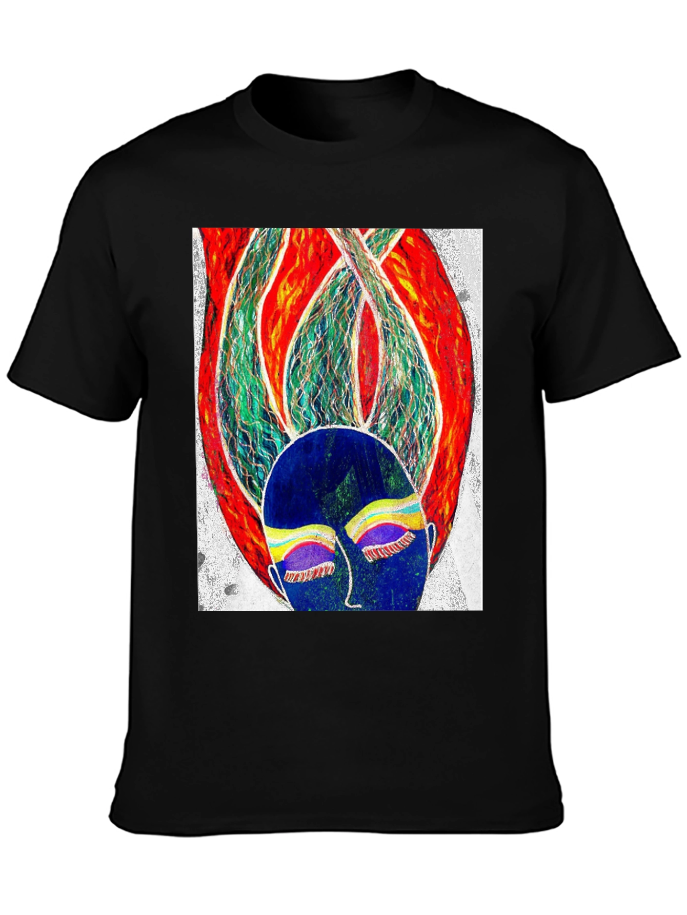 Abstract Face Graphic Tee - Modern Art T-Shirt