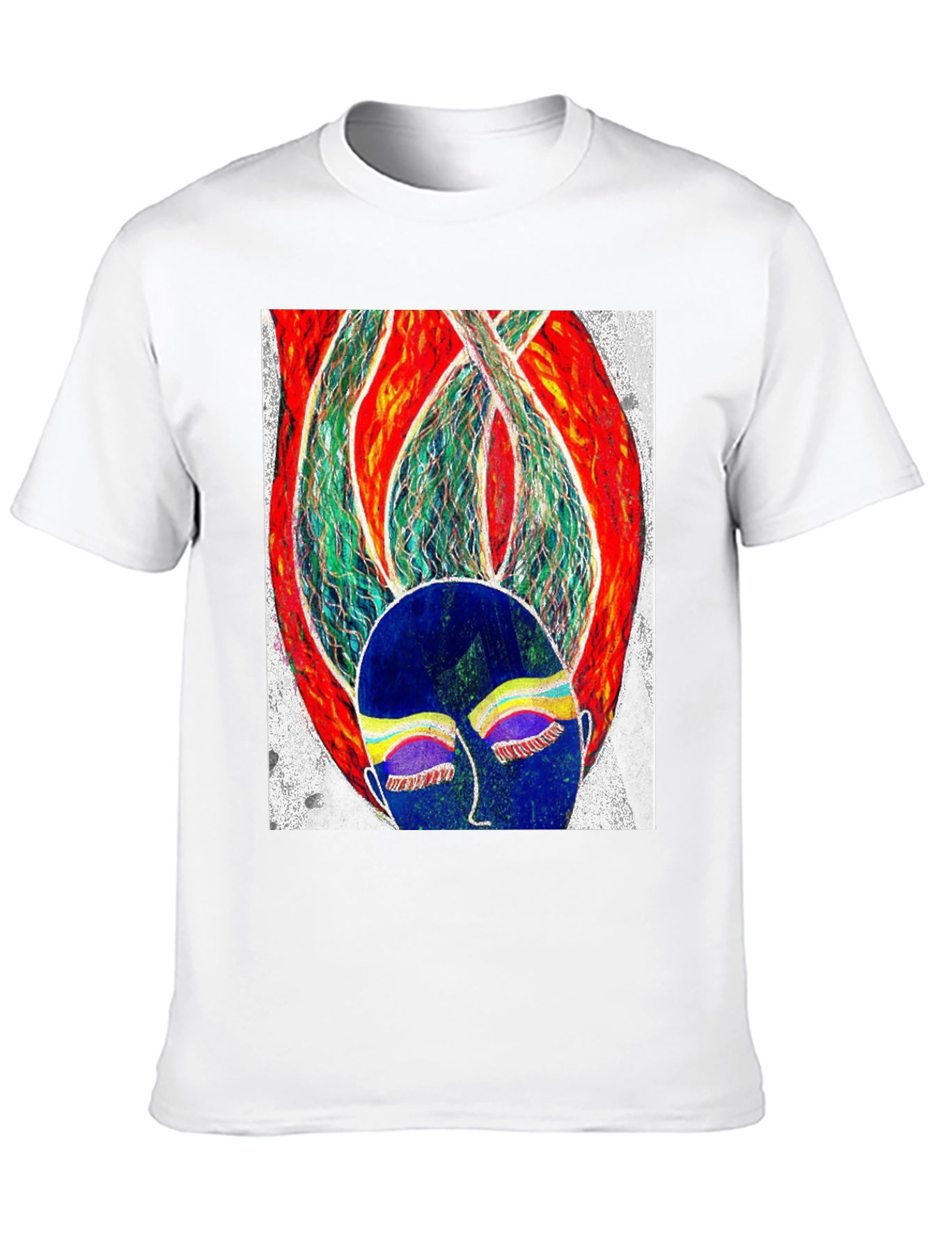 Abstract Face Graphic Tee - Modern Art T-Shirt
