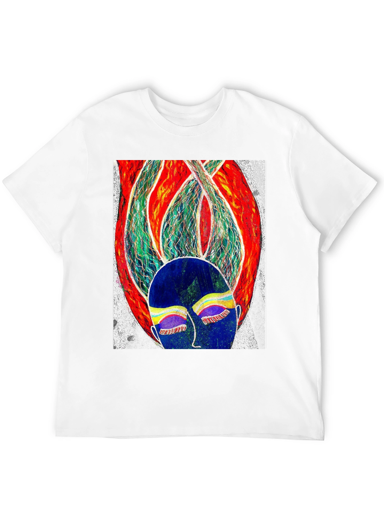 Abstract Face Graphic Tee - Modern Art T-Shirt