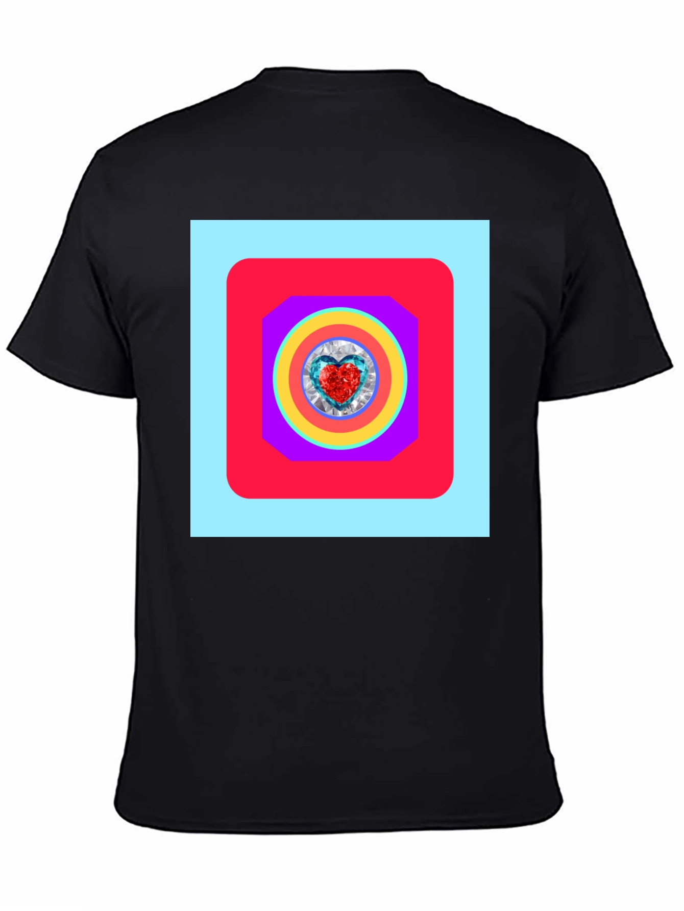 Geometric Heart Graphic Tee - Stylish Menswear
