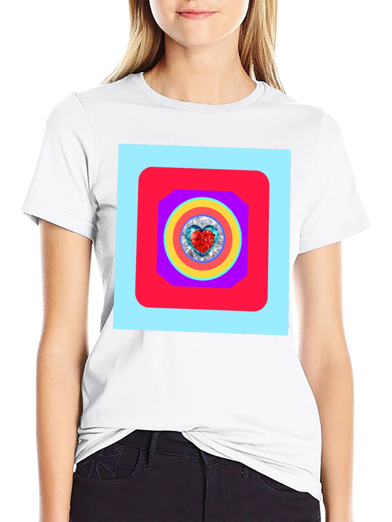 Geometric Heart Graphic Tee - Stylish Menswear