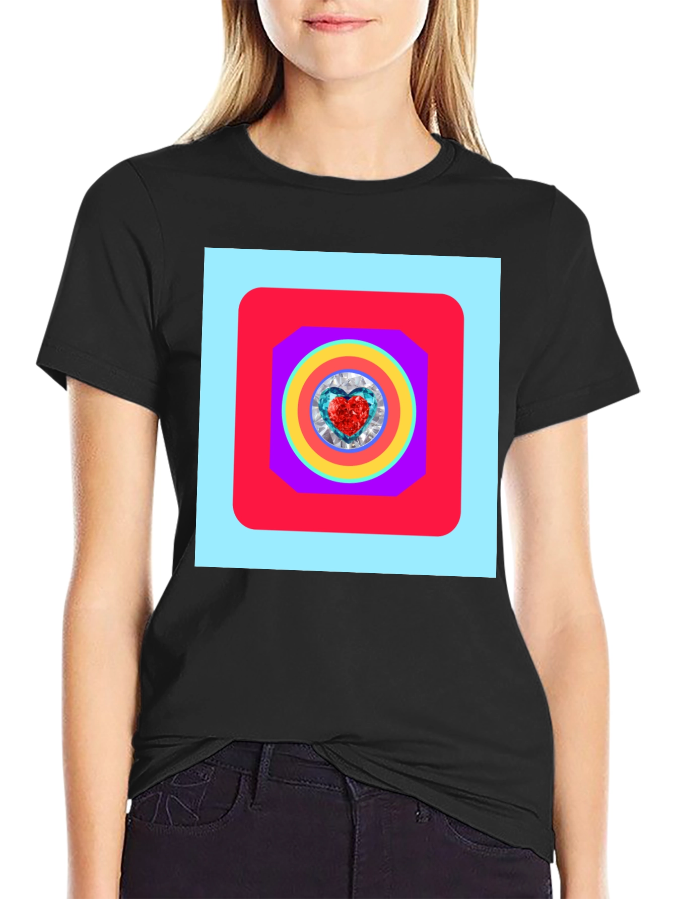 Geometric Heart Graphic Tee - Stylish Menswear