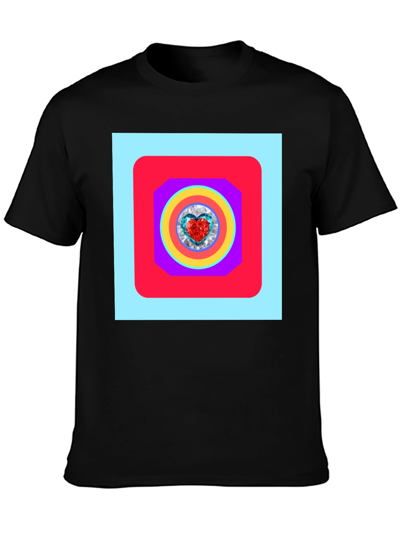 Geometric Heart Graphic Tee - Stylish Menswear