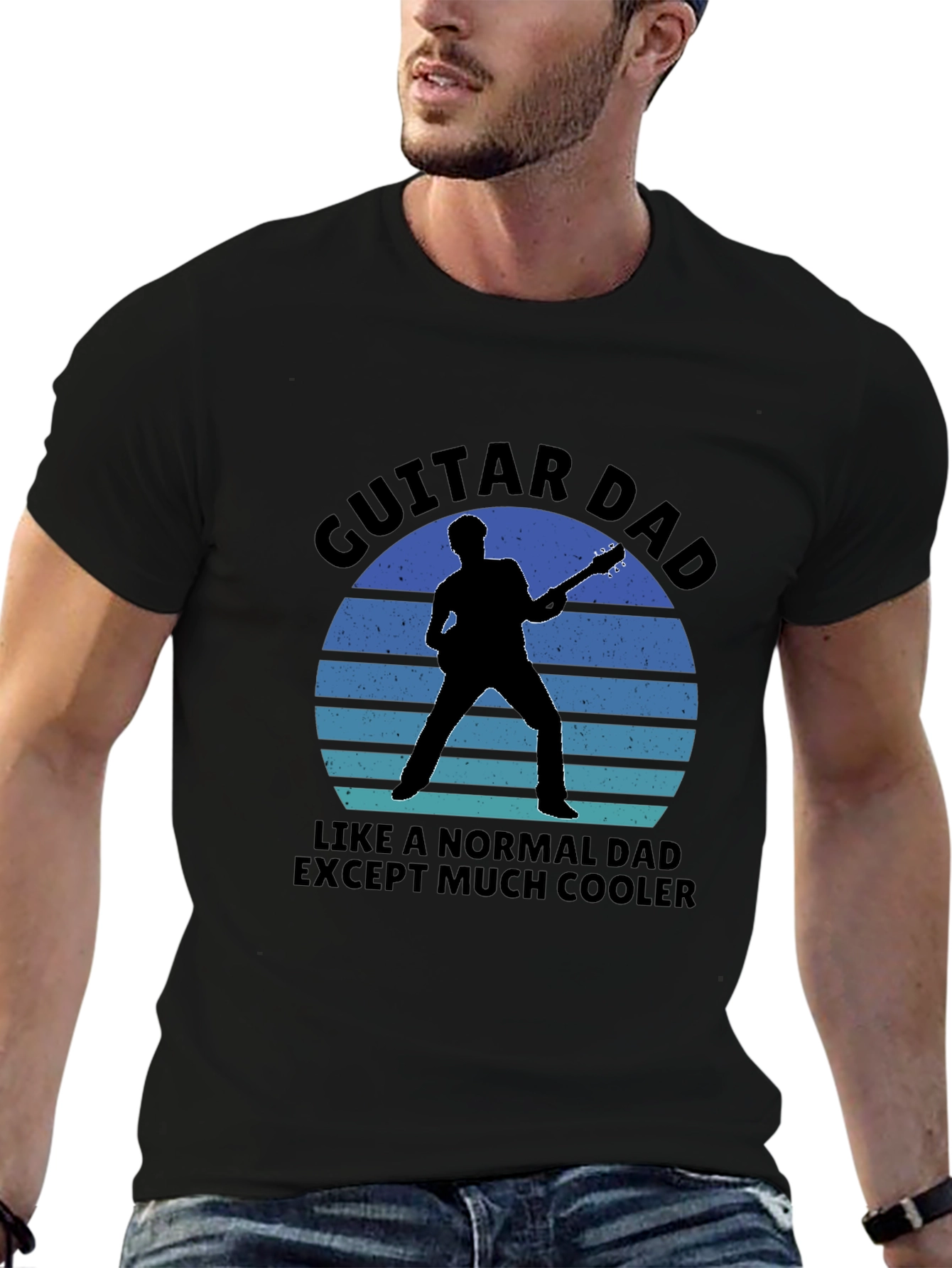 Guitar Dad T-Shirt - Cool Musician Father Tee