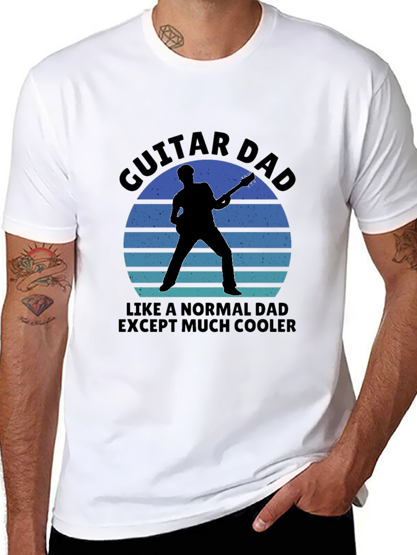 Guitar Dad T-Shirt - Cool Musician Father Tee