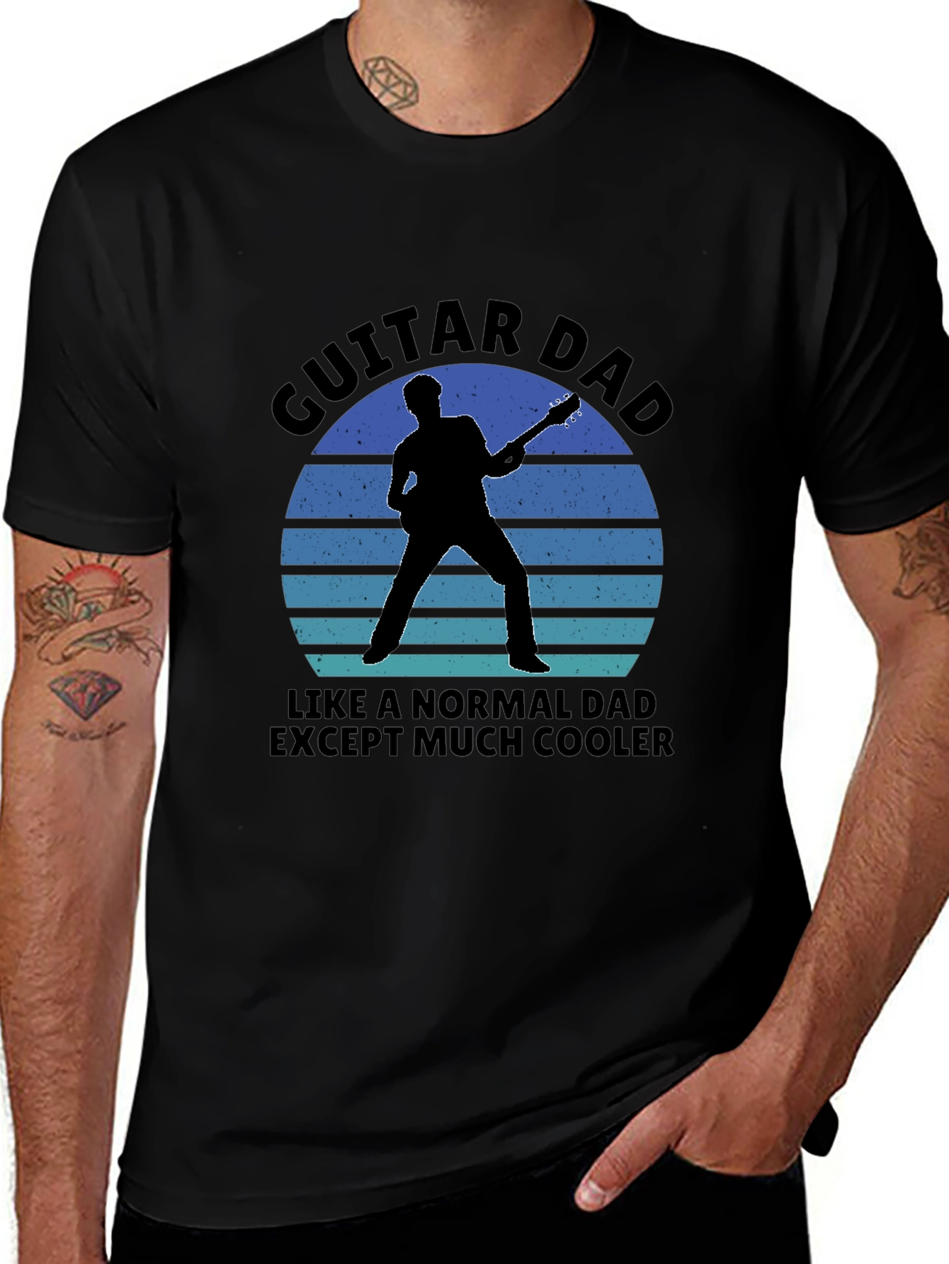 Guitar Dad T-Shirt - Cool Musician Father Tee