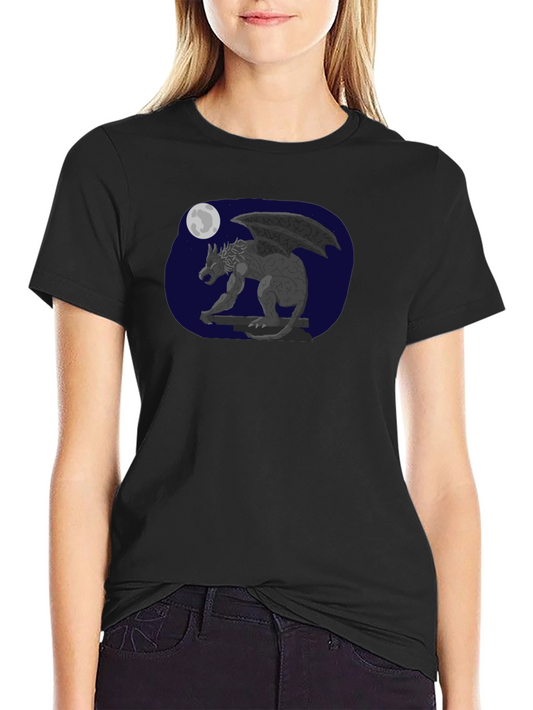 Gargoyle Moon Graphic Tee - Black T-Shirt
