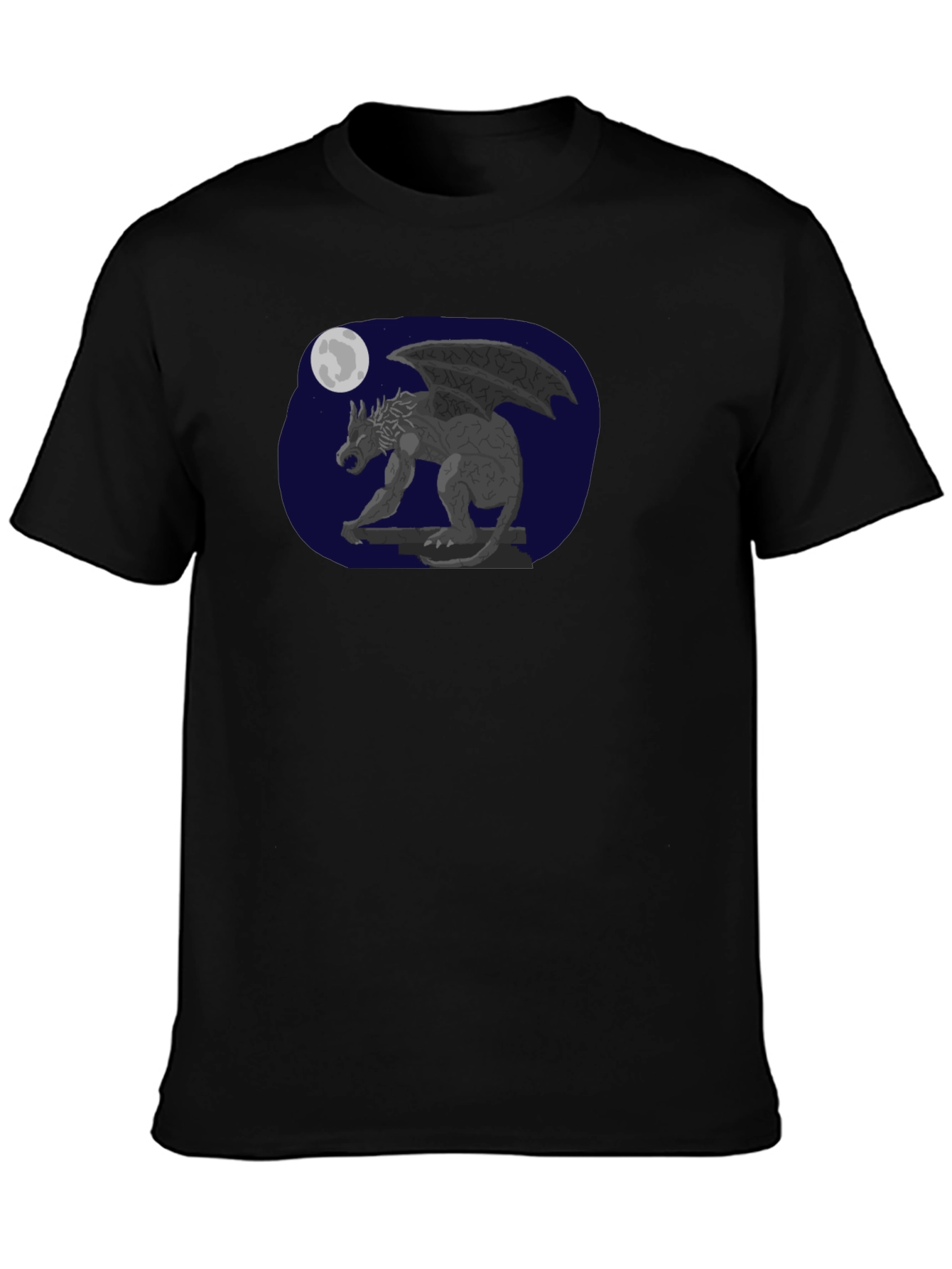 Gargoyle Moon Graphic Tee - Black T-Shirt