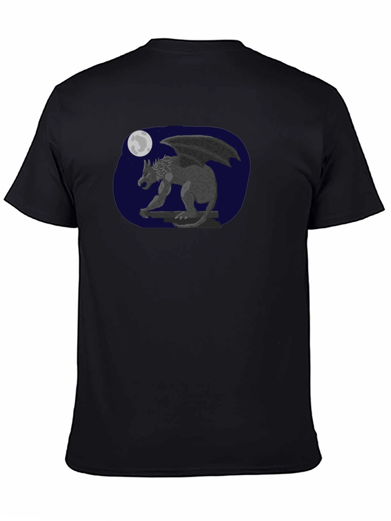 Gargoyle Moon Graphic Tee - Black T-Shirt