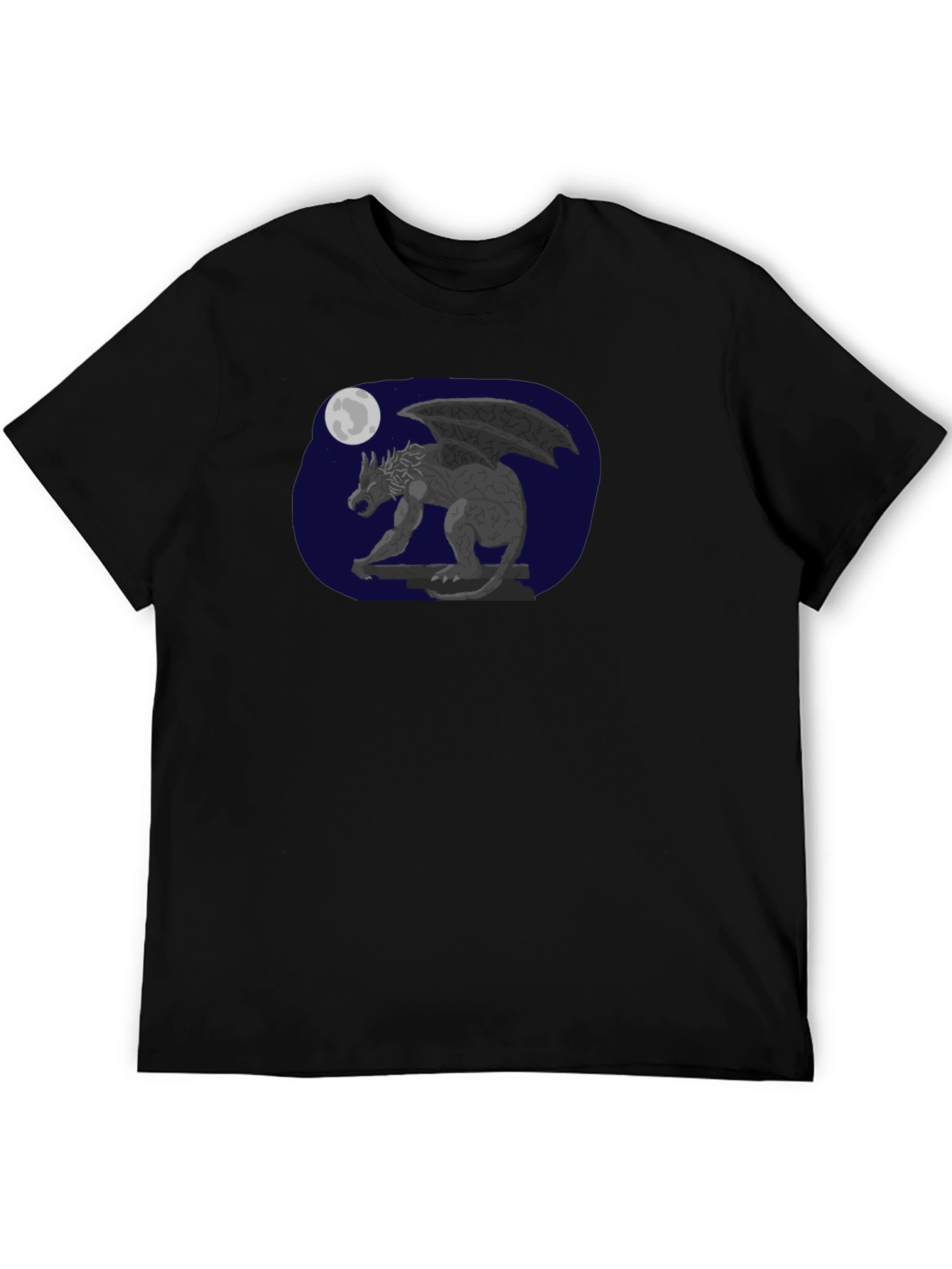 Gargoyle Moon Graphic Tee - Black T-Shirt