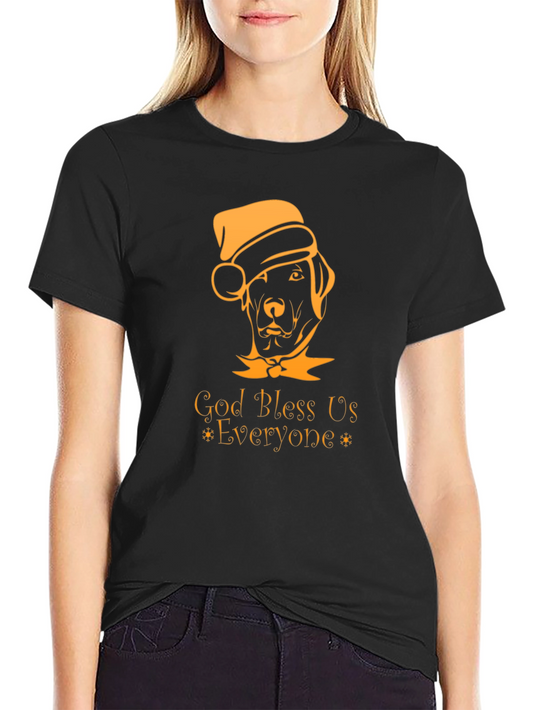 God Bless Us Everyone Dog Christmas T-Shirt