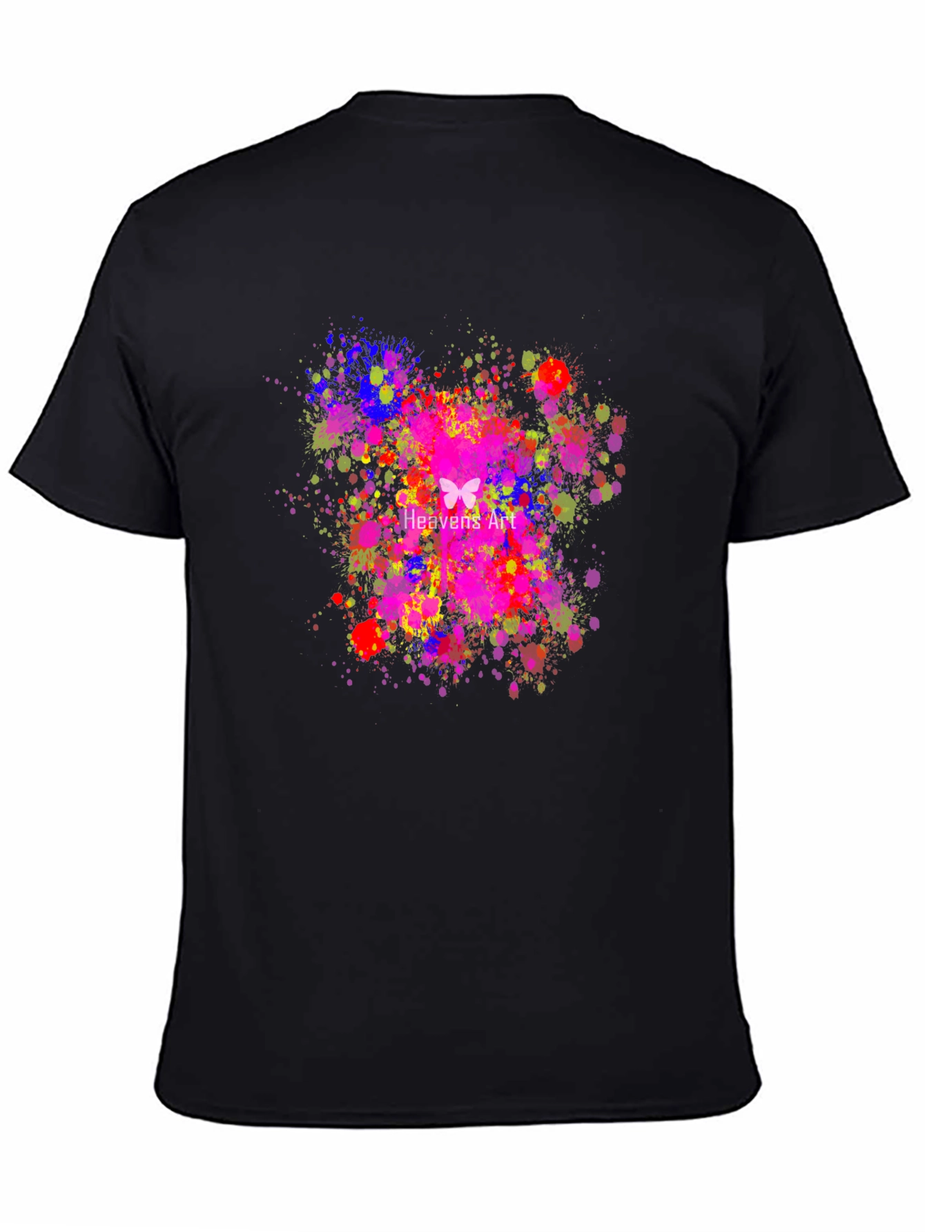 Abstract Butterfly Art Black T-Shirt