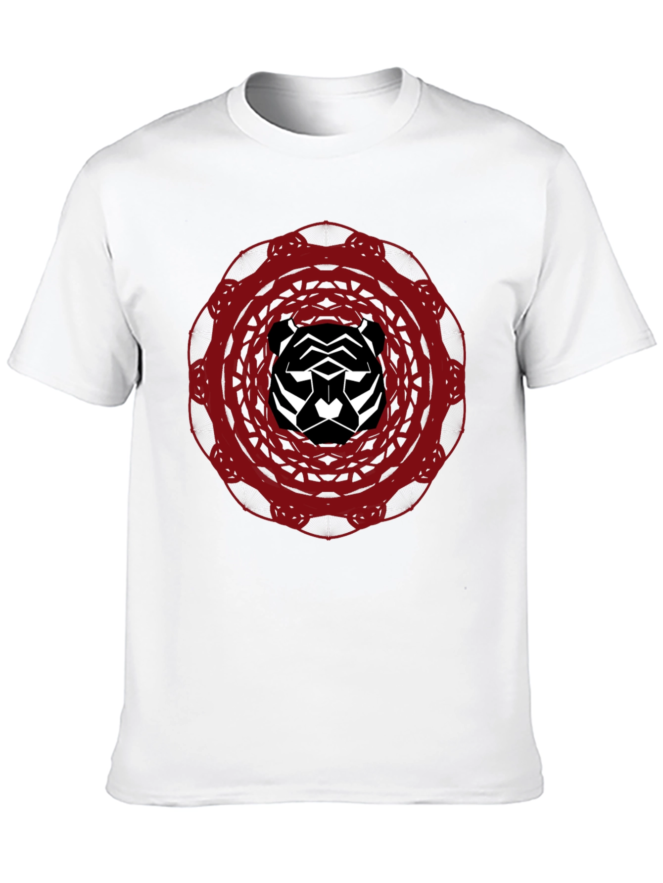 Abstract Tiger Graphic Tee - Black