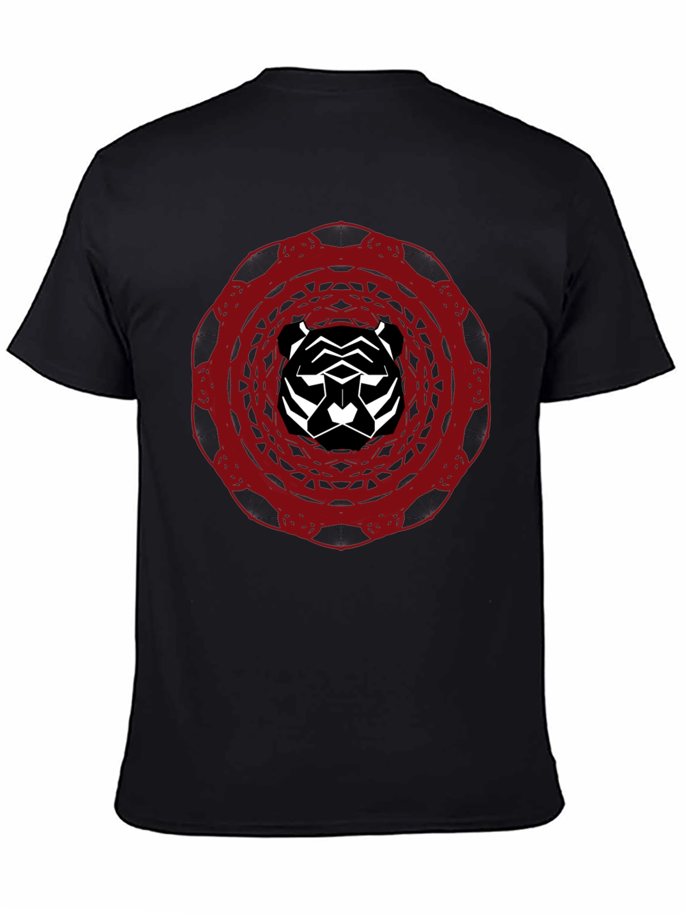 Abstract Tiger Graphic Tee - Black