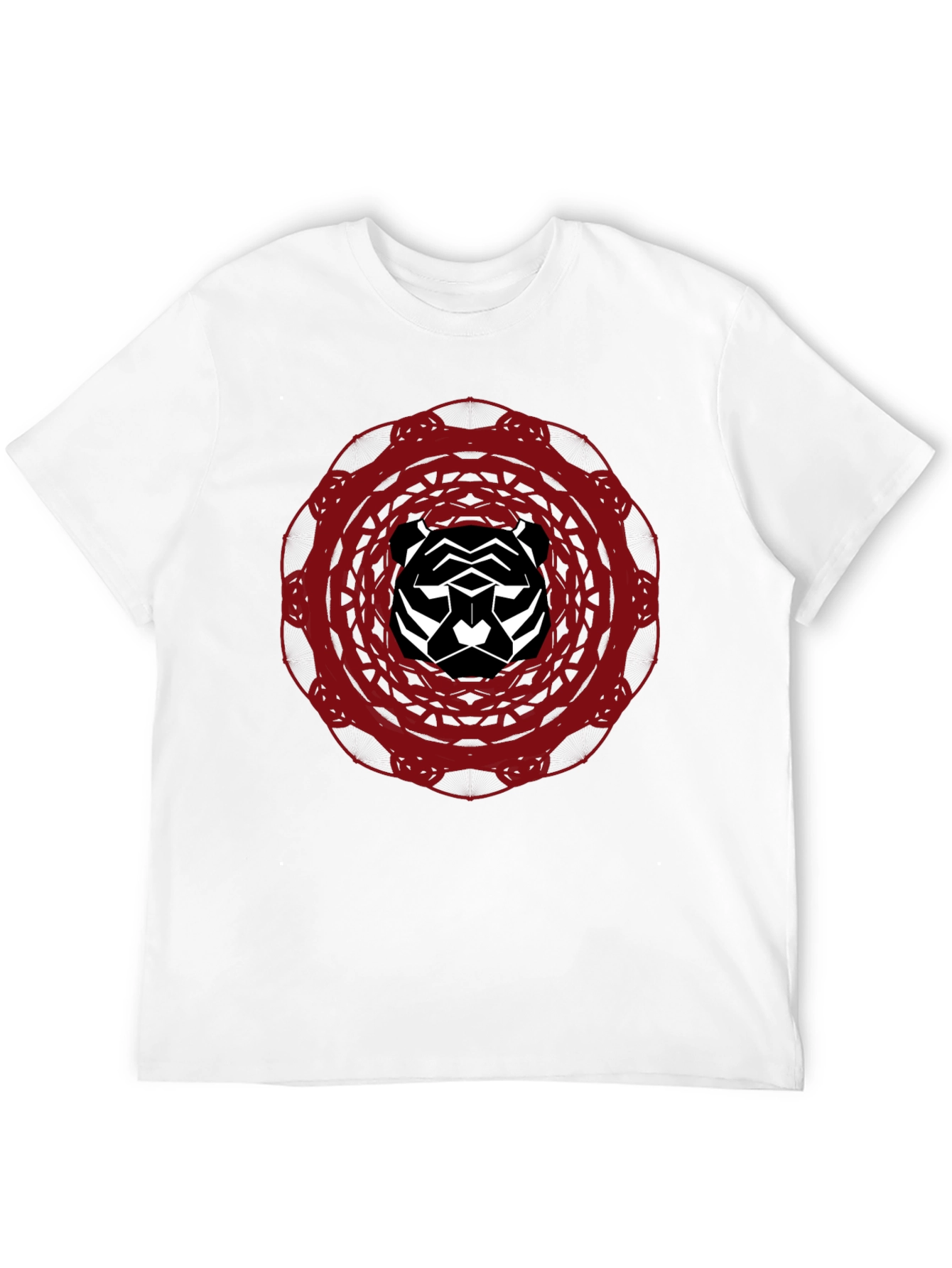 Abstract Tiger Graphic Tee - Black