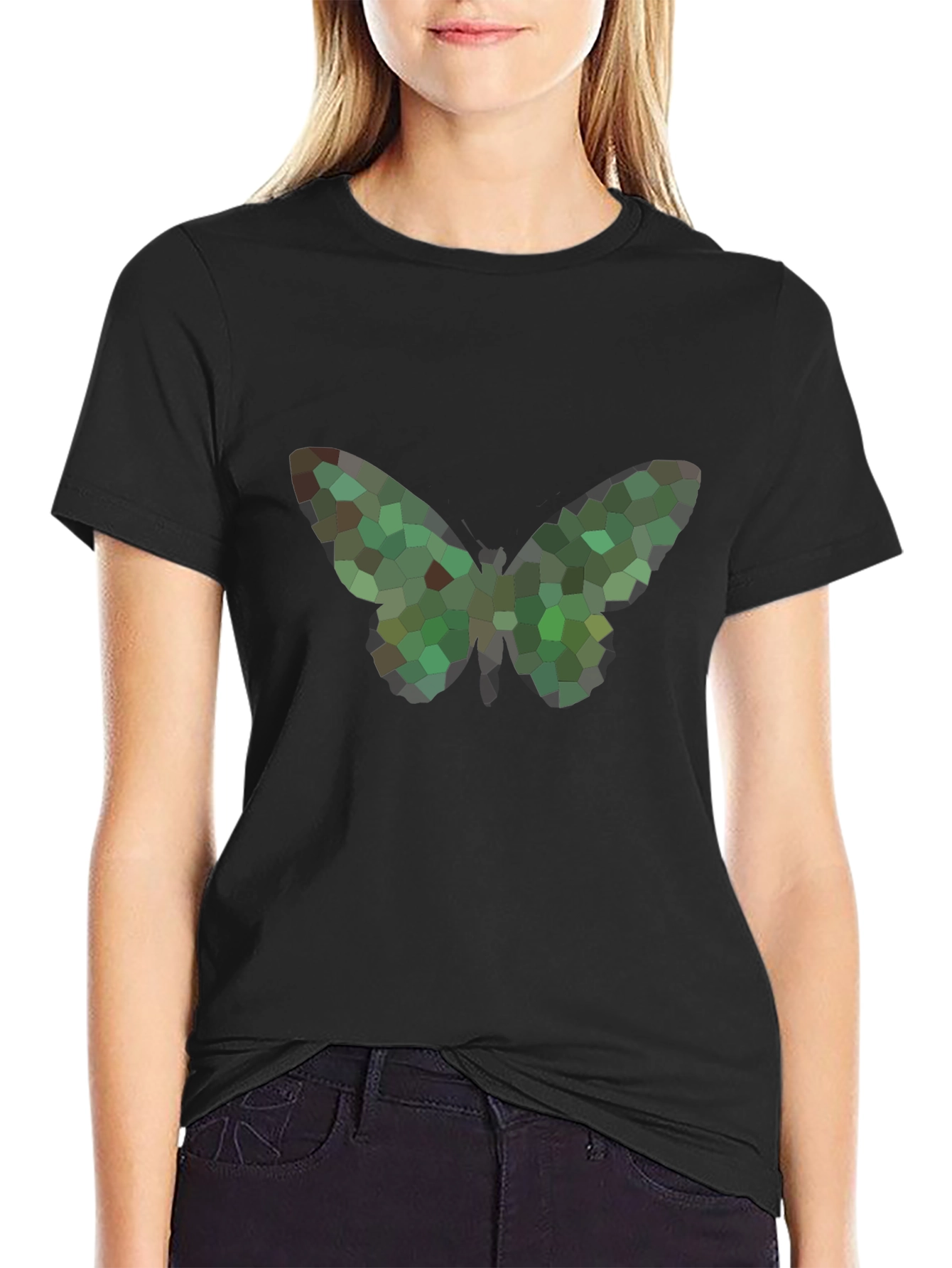 Geometric Butterfly Tee - Modern Graphic Print