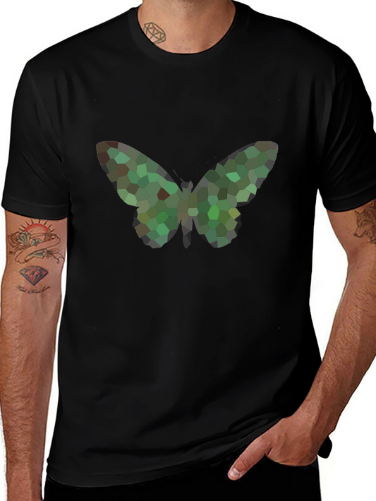 Geometric Butterfly Tee - Modern Graphic Print