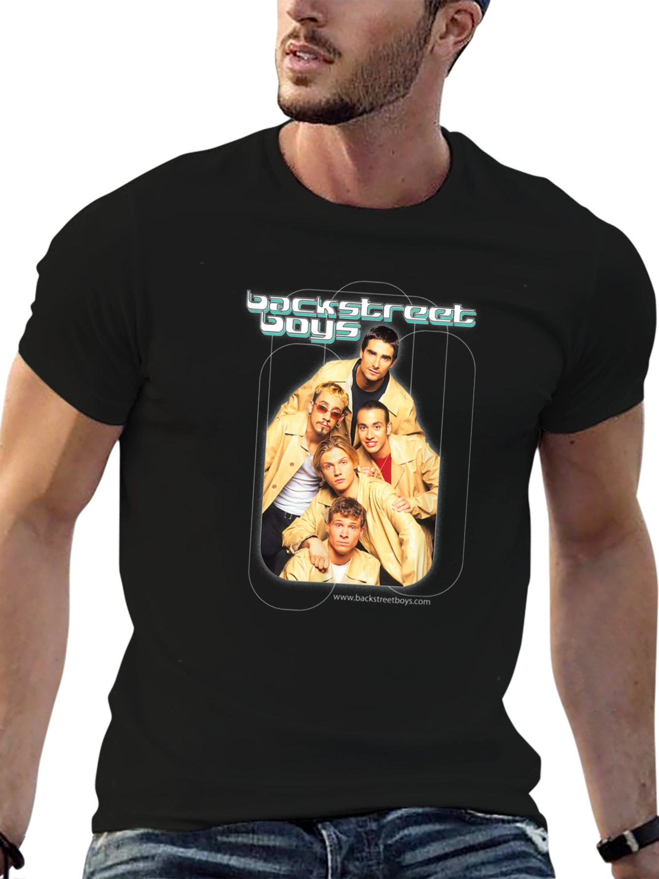 Backstreet Boys Graphic Print Black T-Shirt