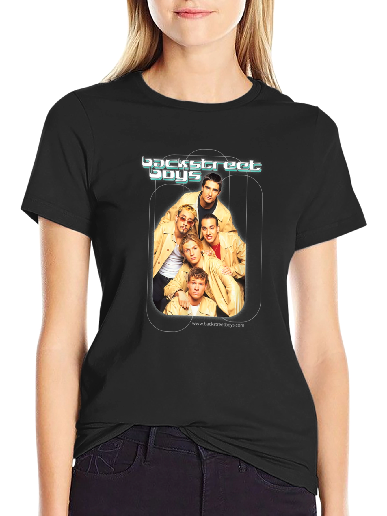 Backstreet Boys Graphic Print Black T-Shirt