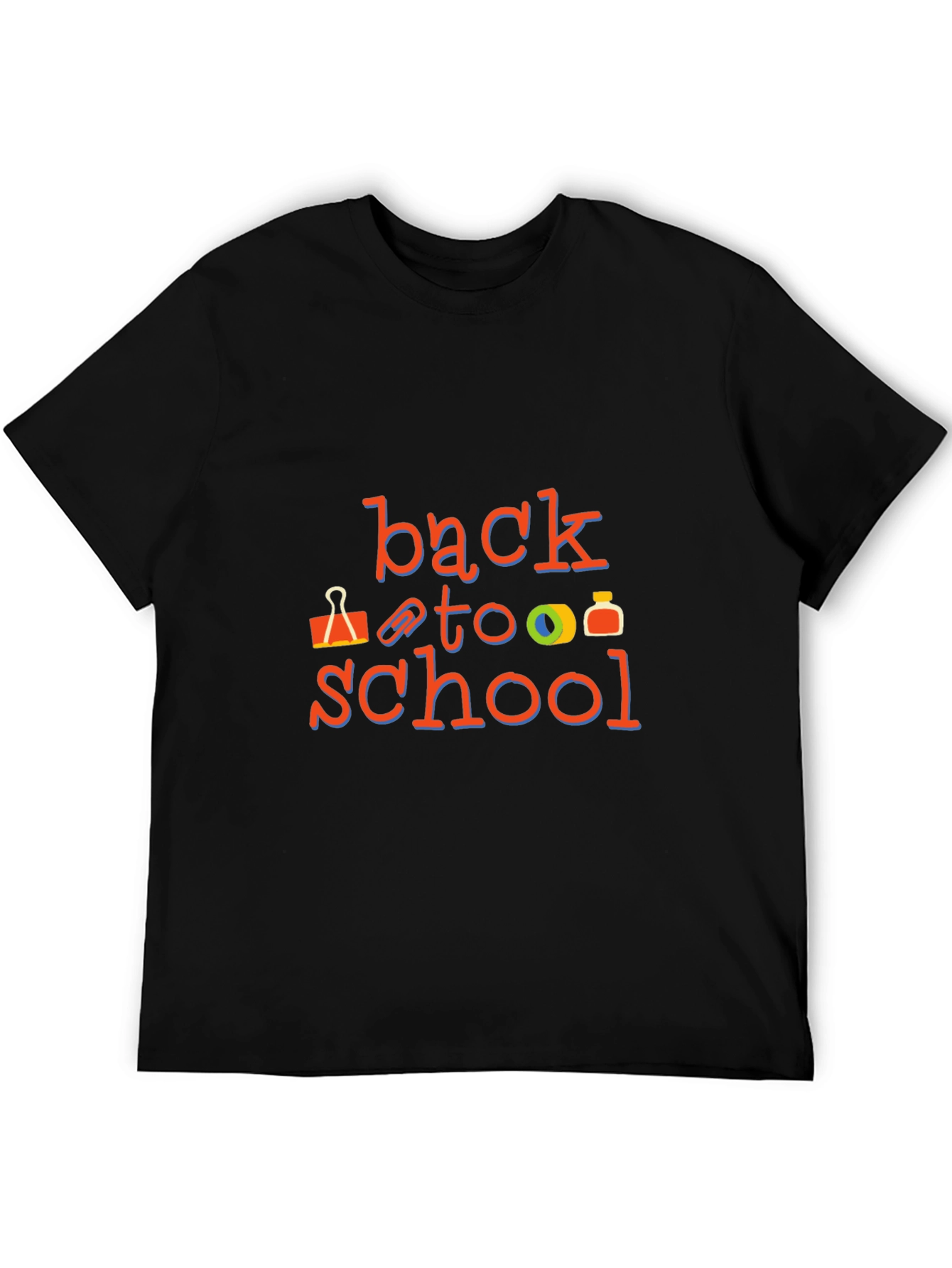 Back to School Graphic Tee - Black Cotton
