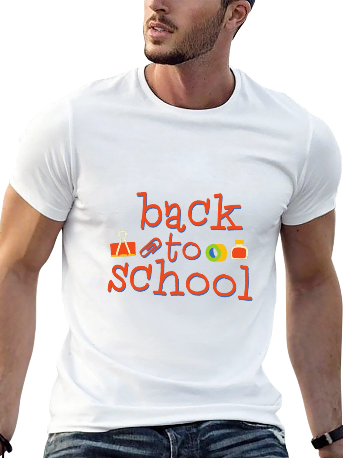 Back to School Graphic Tee - Black Cotton