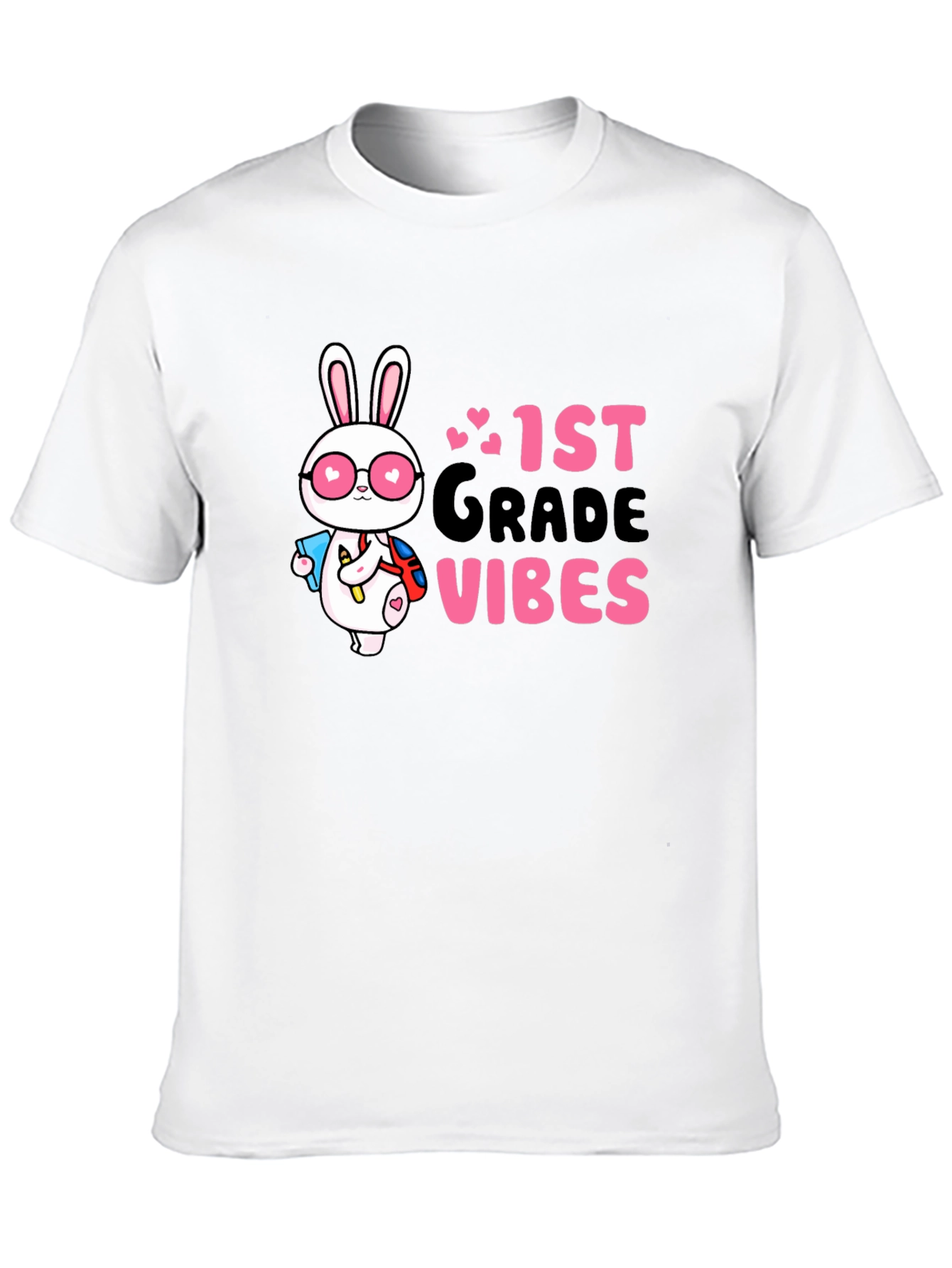 1st Grade Vibes Bunny Graphic Tee
